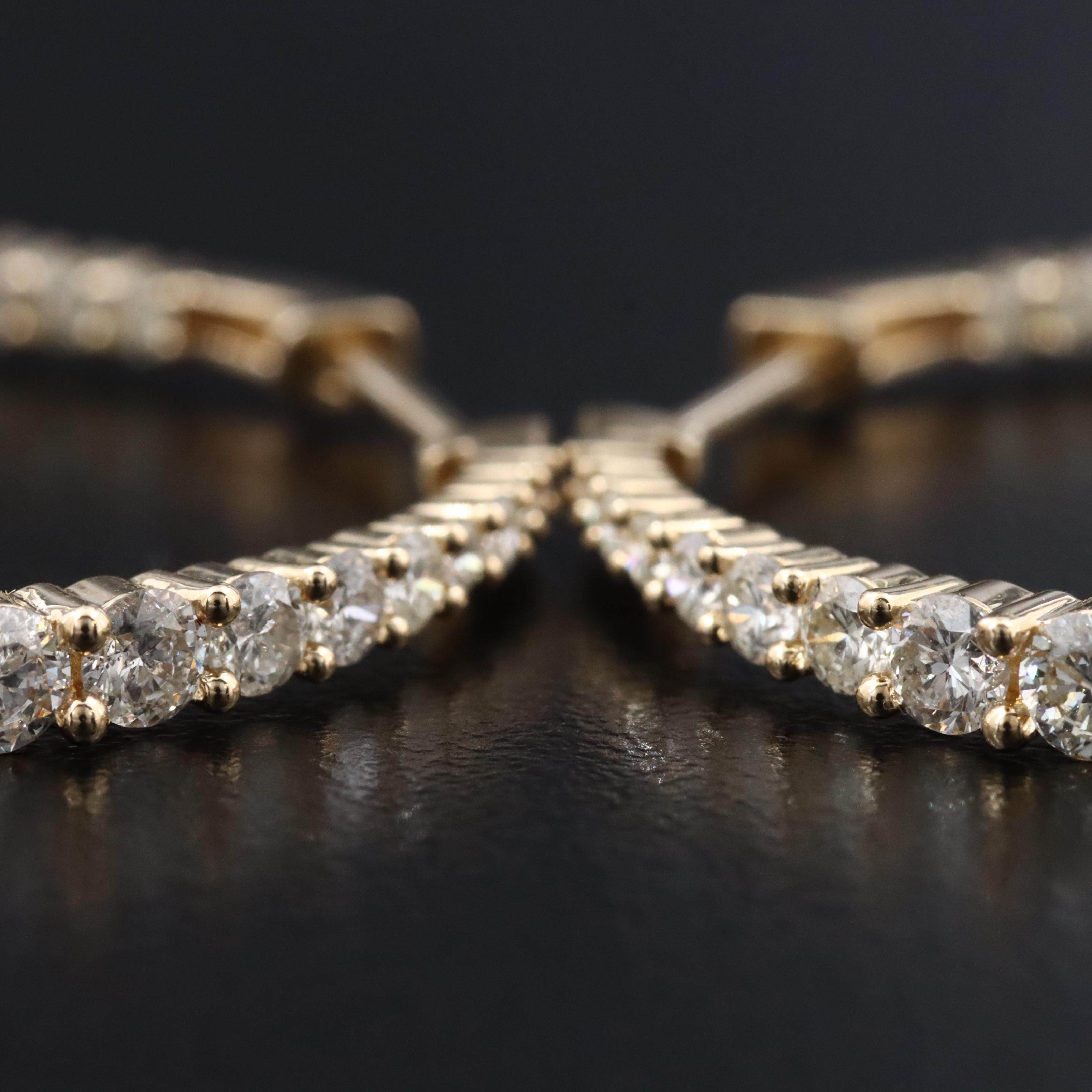 14K 2.00 CTW Diamond Inside-Out Hoop Earrings