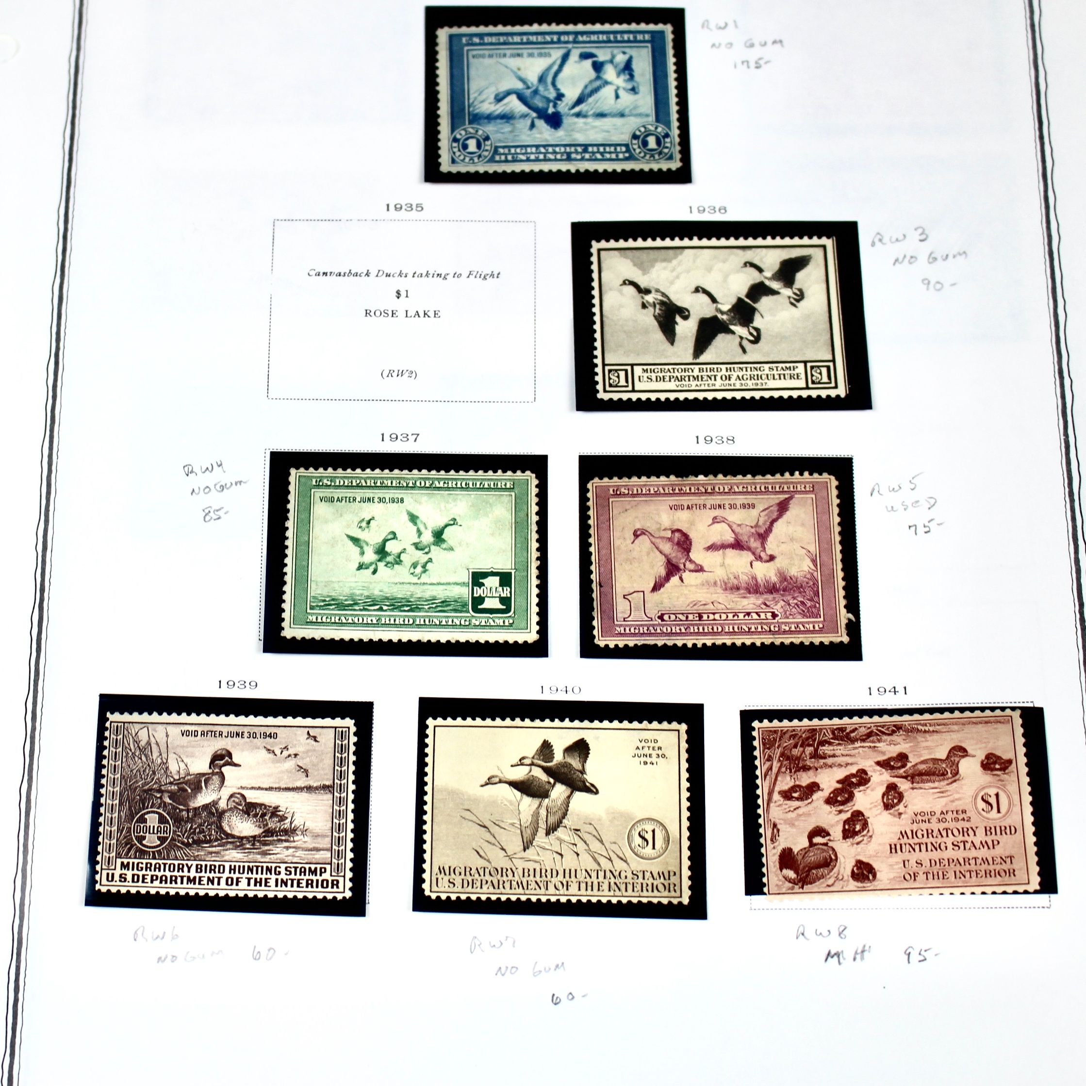 Extensive Early U.S. Duck Stamp Collection, 1934 to 1987