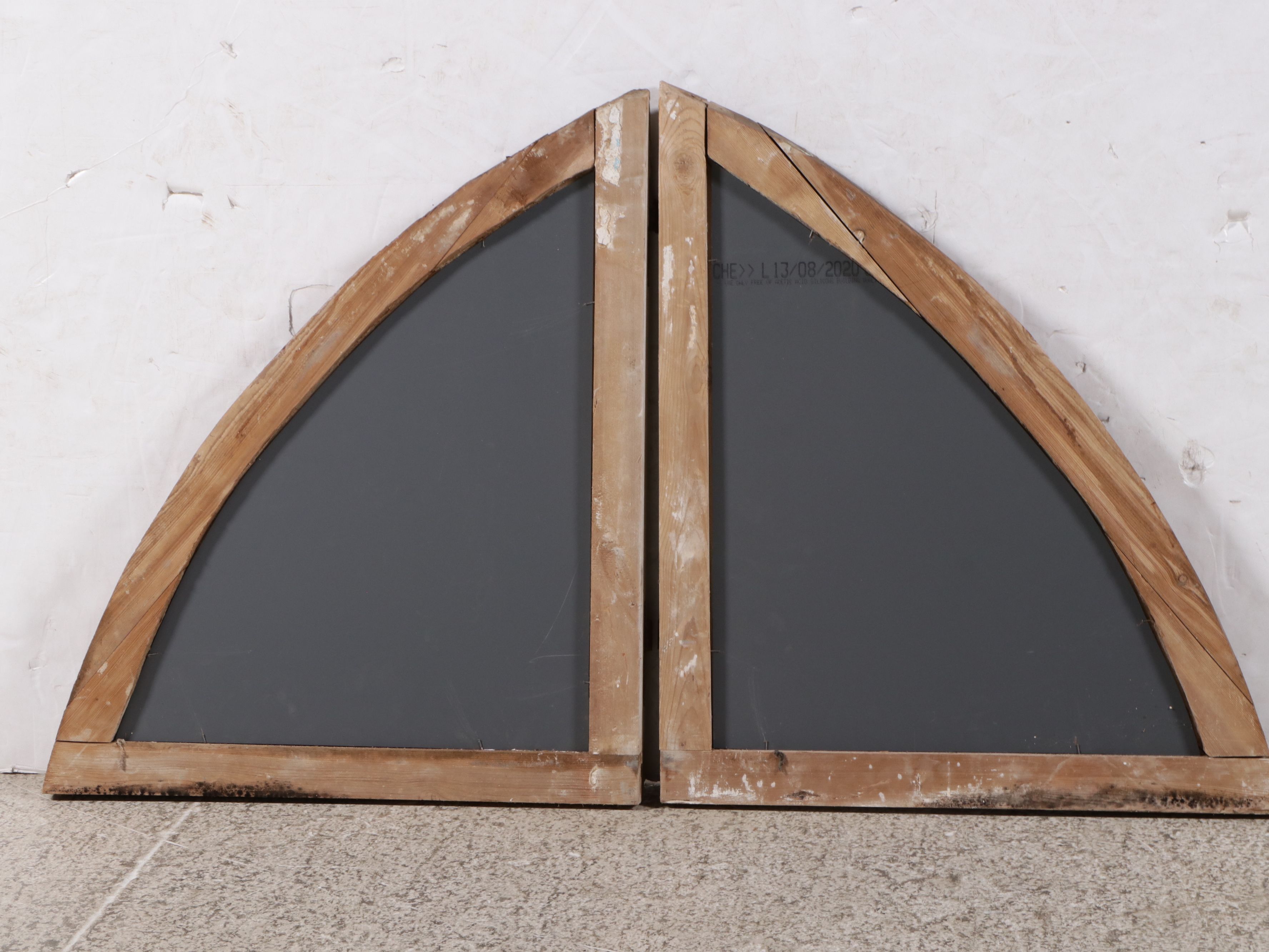 Pair of Reclaimed Wood Window Casement Mirrors