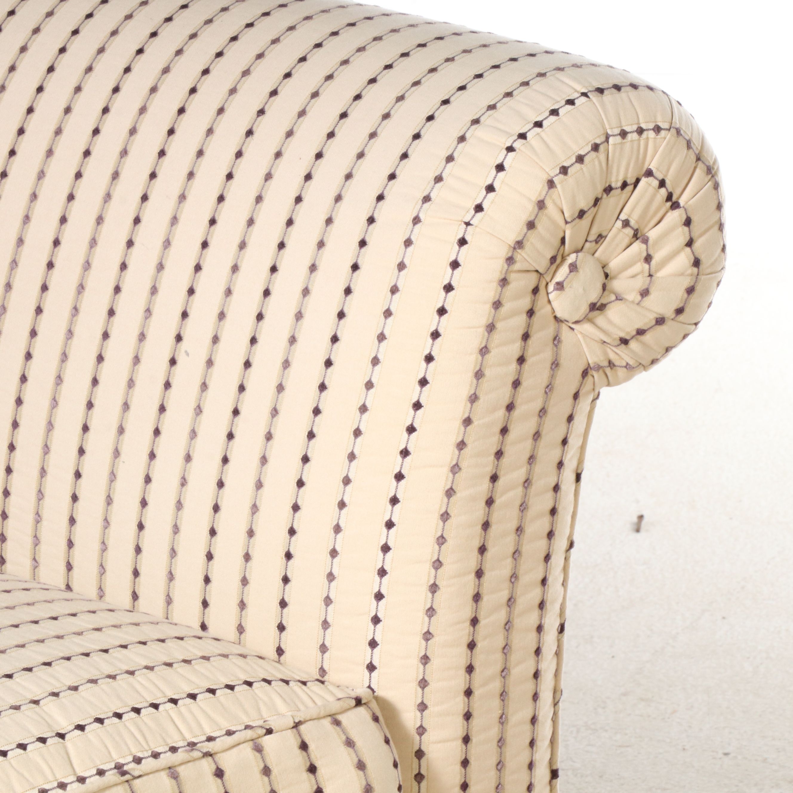 Pair of Scroll-Back Armless Lounge Chairs