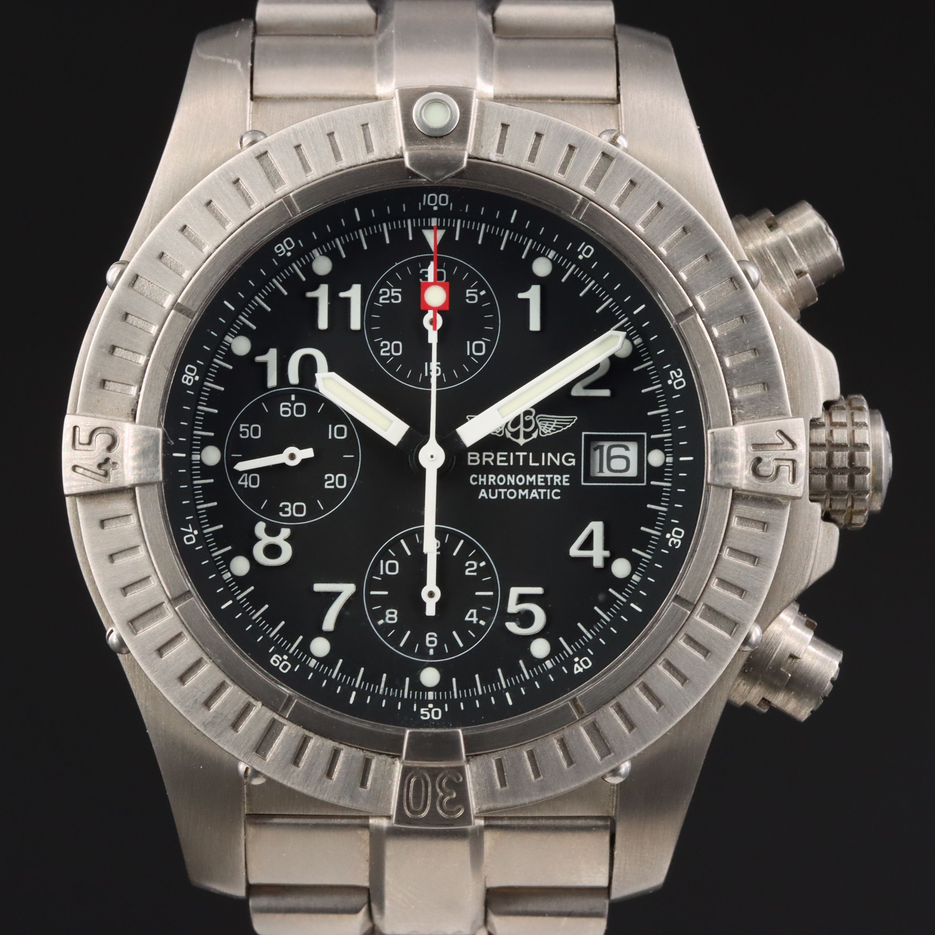 Breitling Avenger Titanium Chronograph Black Dial Automatic Watch