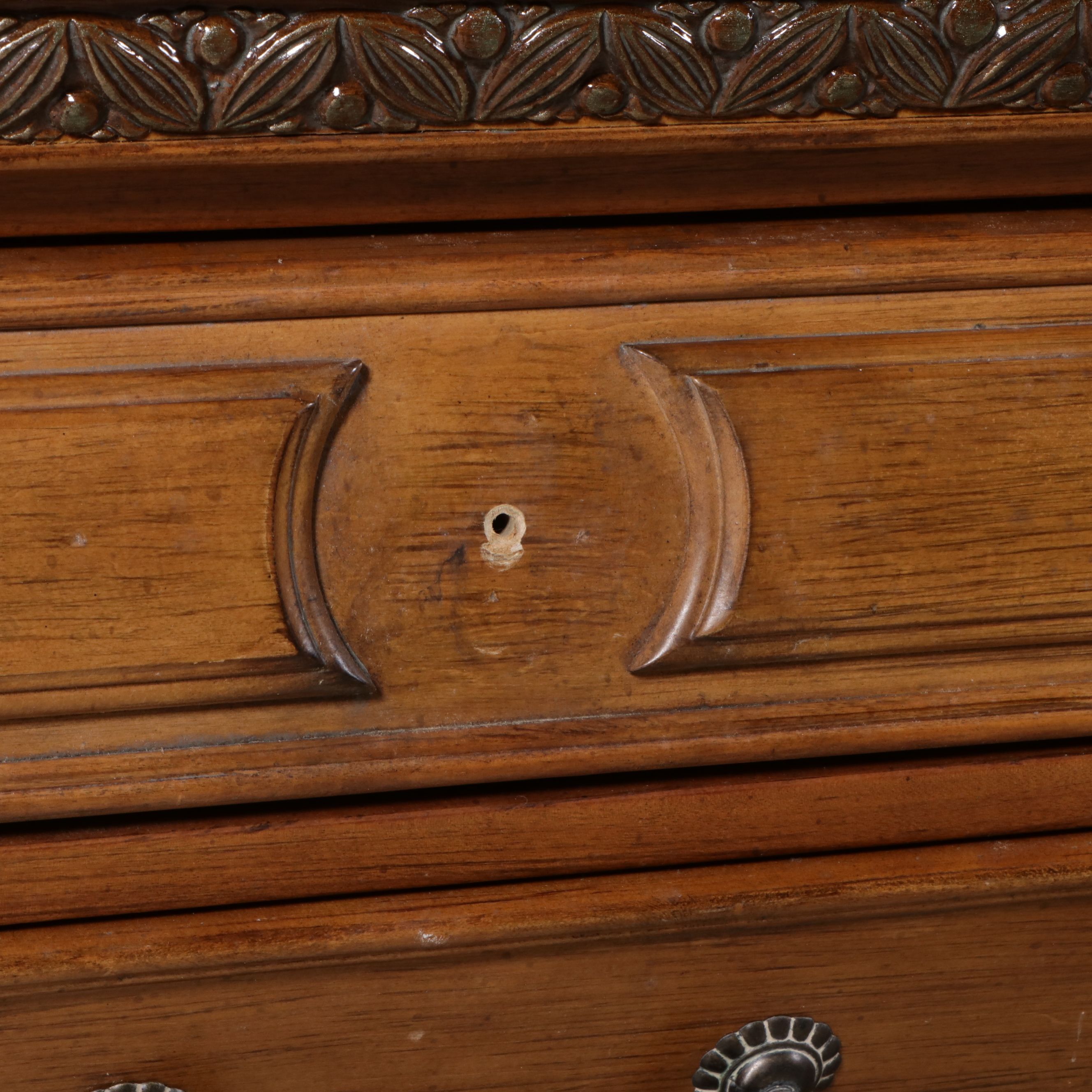 Pair of AICO by Michael Amini Baroque Style Marble Top Nightstands