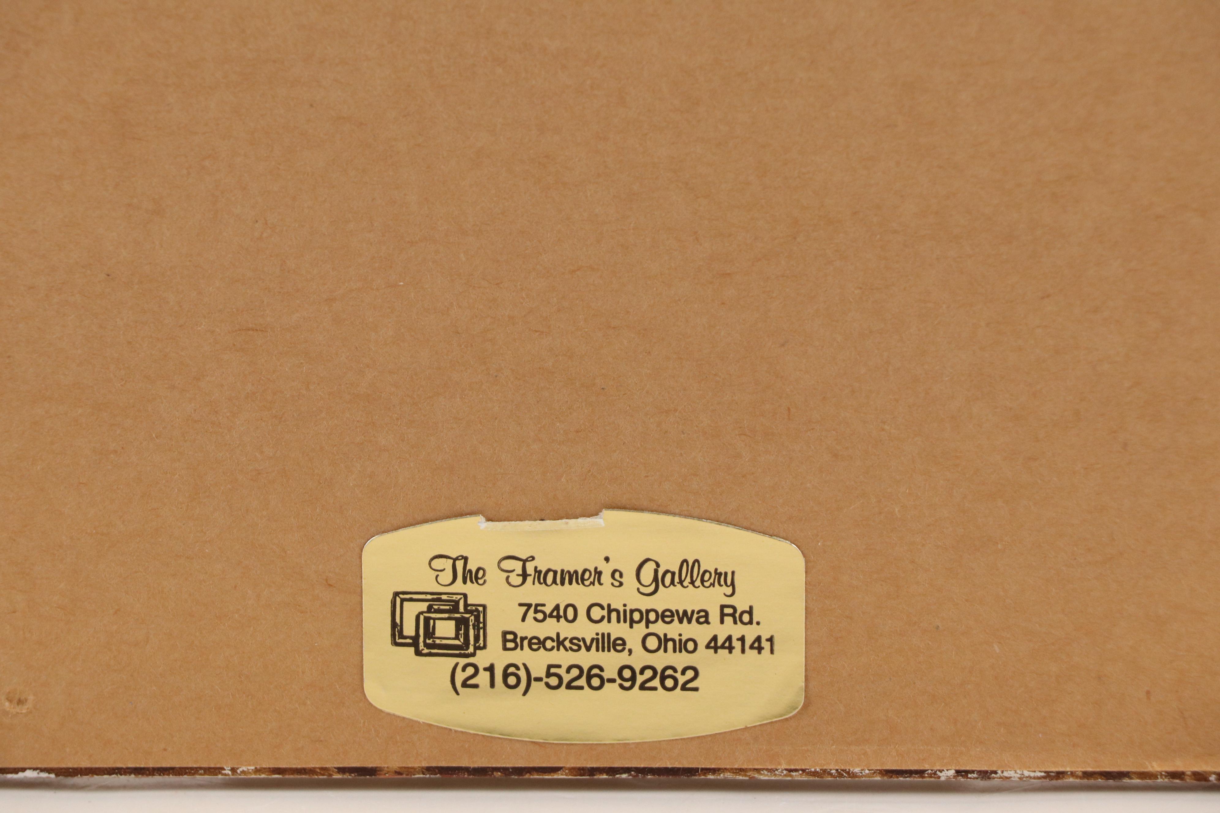 Don Swann Wooded Landscape Etching "Stormy Sky"