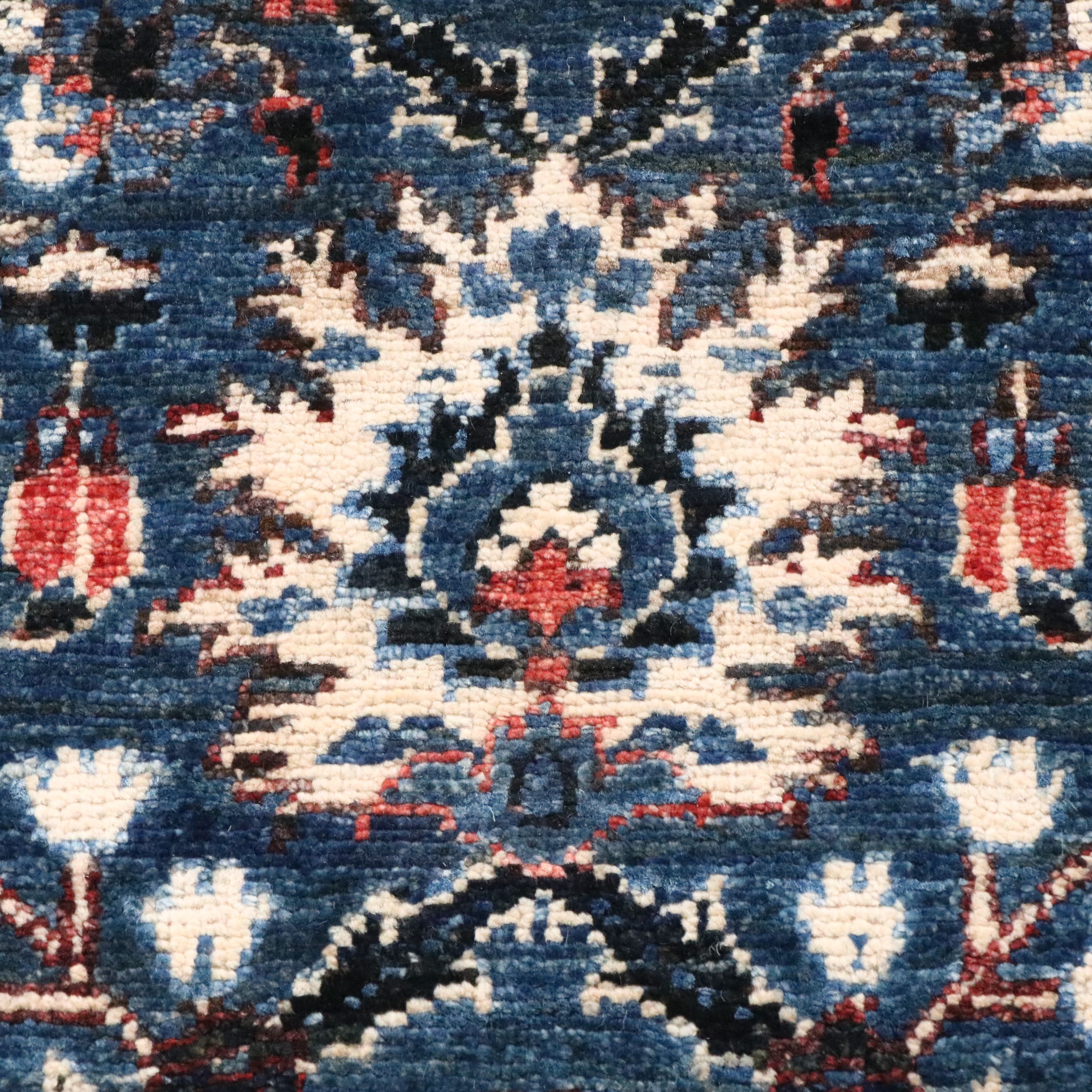 2' x 3' Hand-Knotted Indo-Persian Heriz Accent Rug
