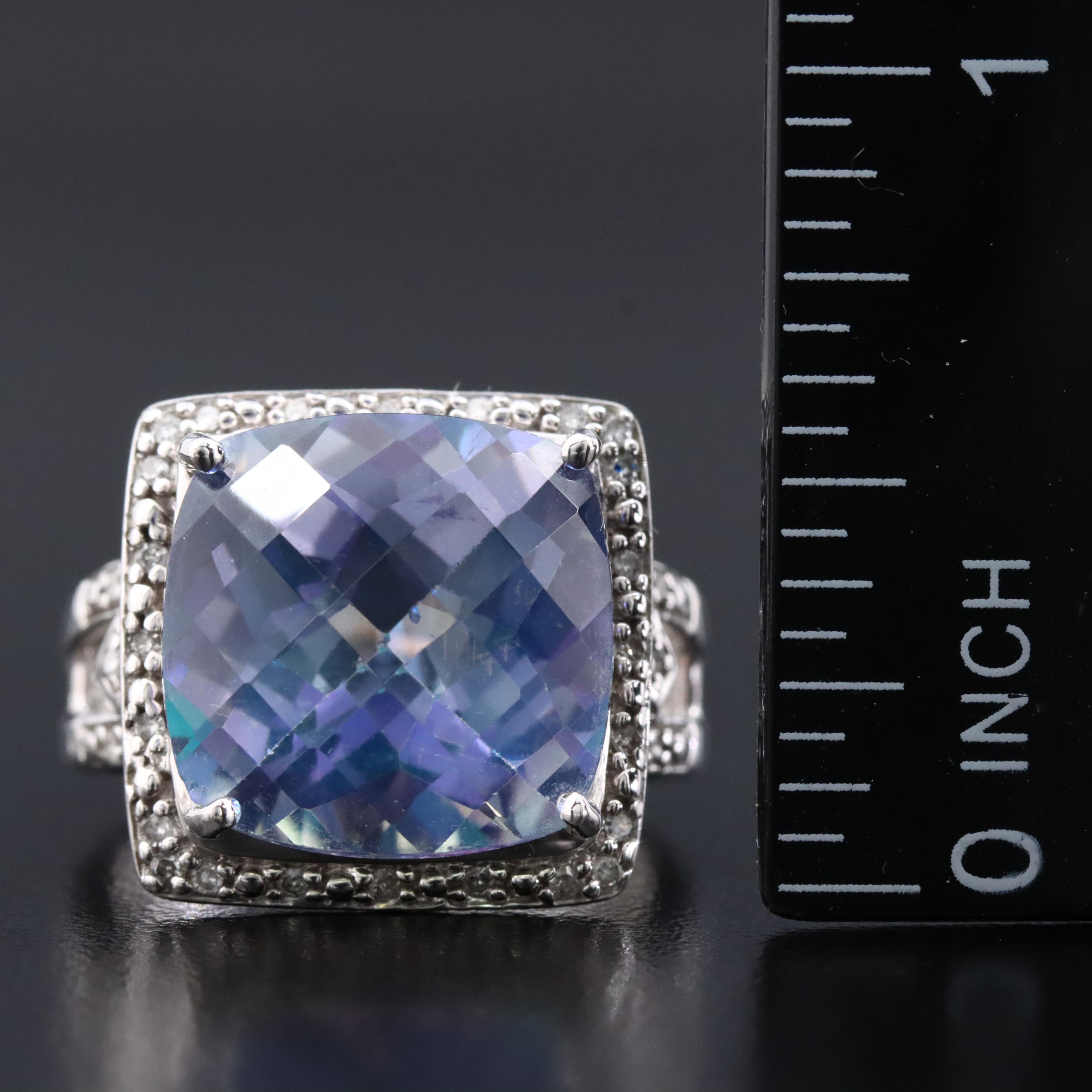 14K Topaz and Diamond Ring