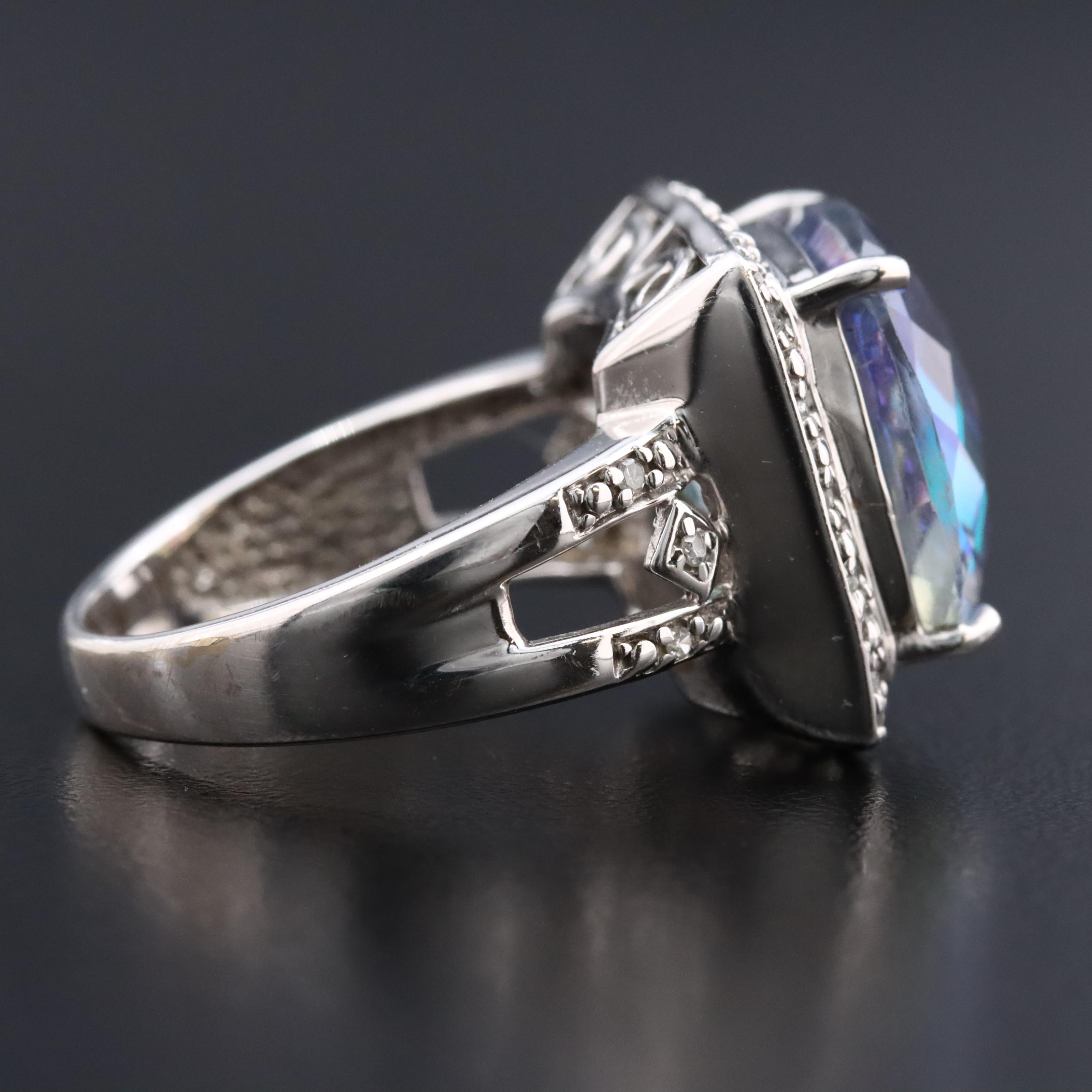 14K Topaz and Diamond Ring
