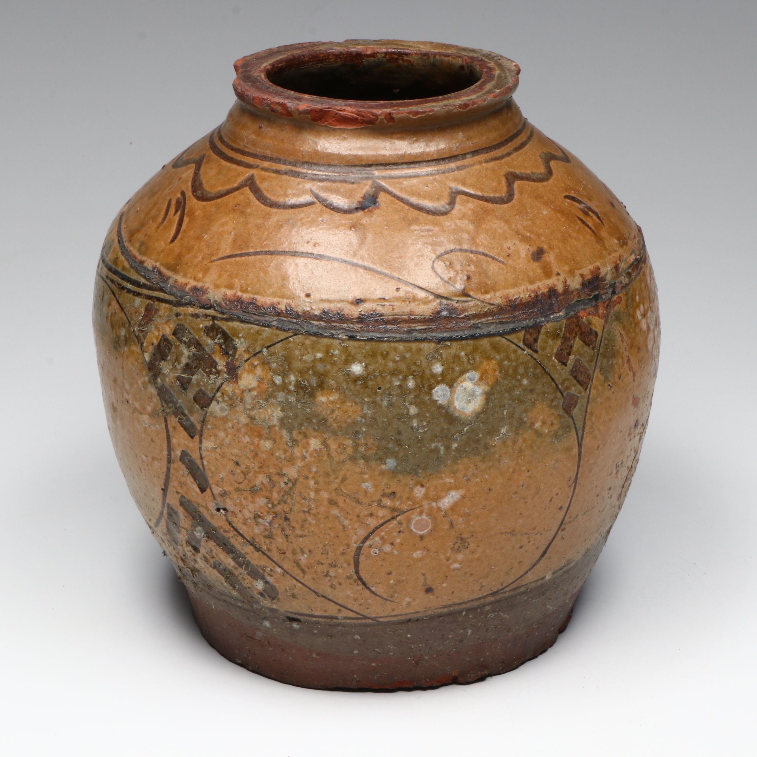 Neoclassical Style Terracotta Vase with Other Studio Pottery Vase