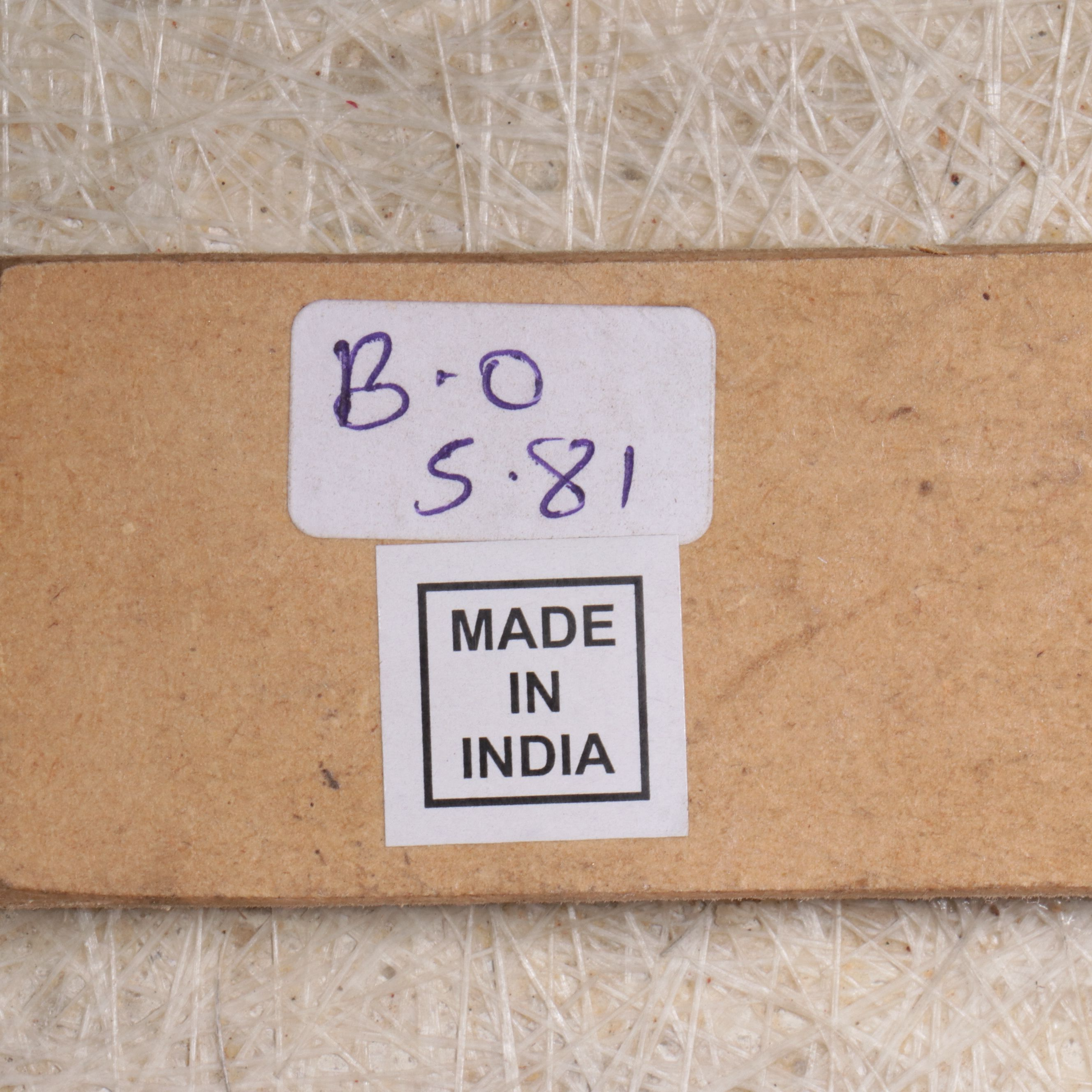 Pair of Contemporary Stone Top Reeded Wood End Tables