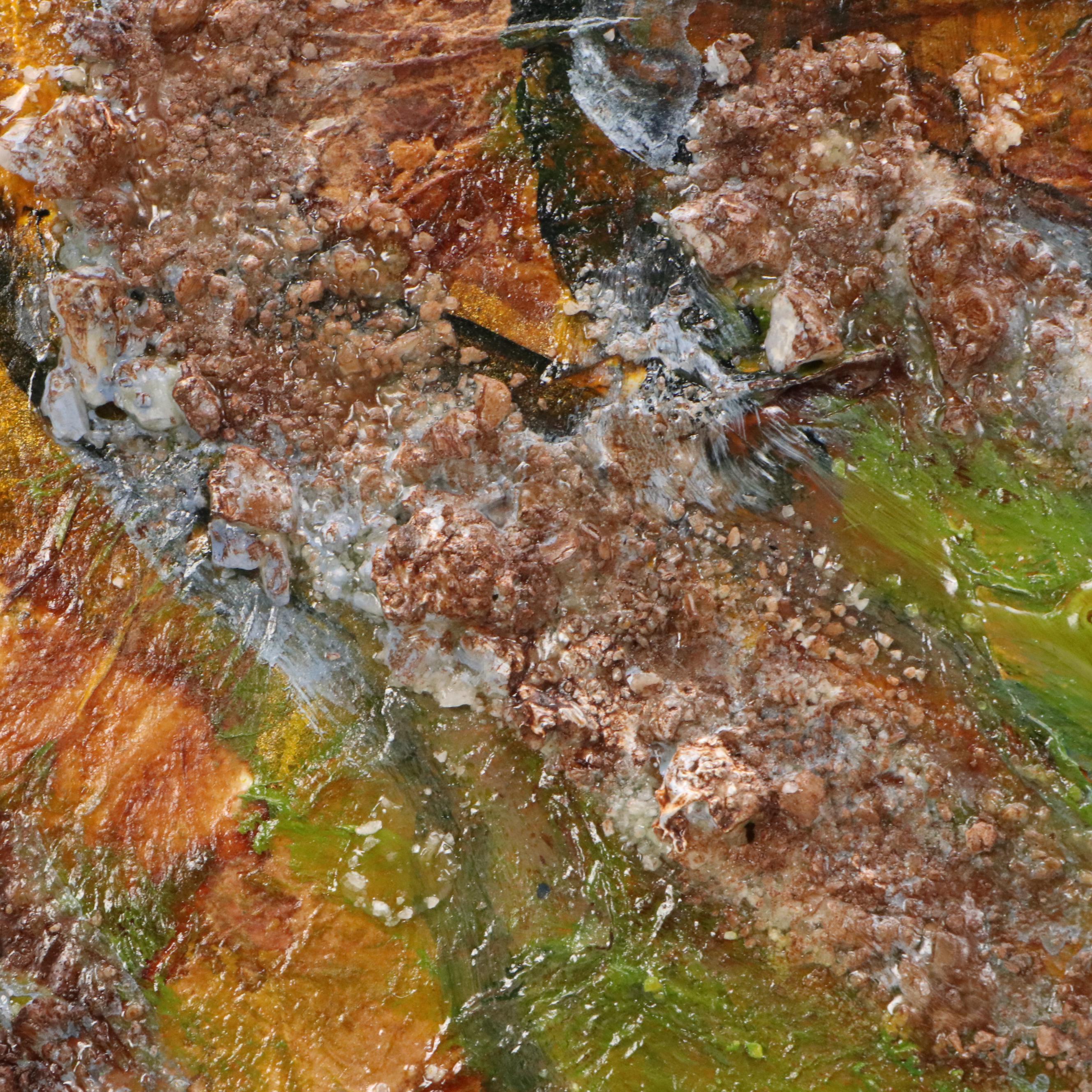 P. Saunders Mixed Media Mountain Valley Landscape