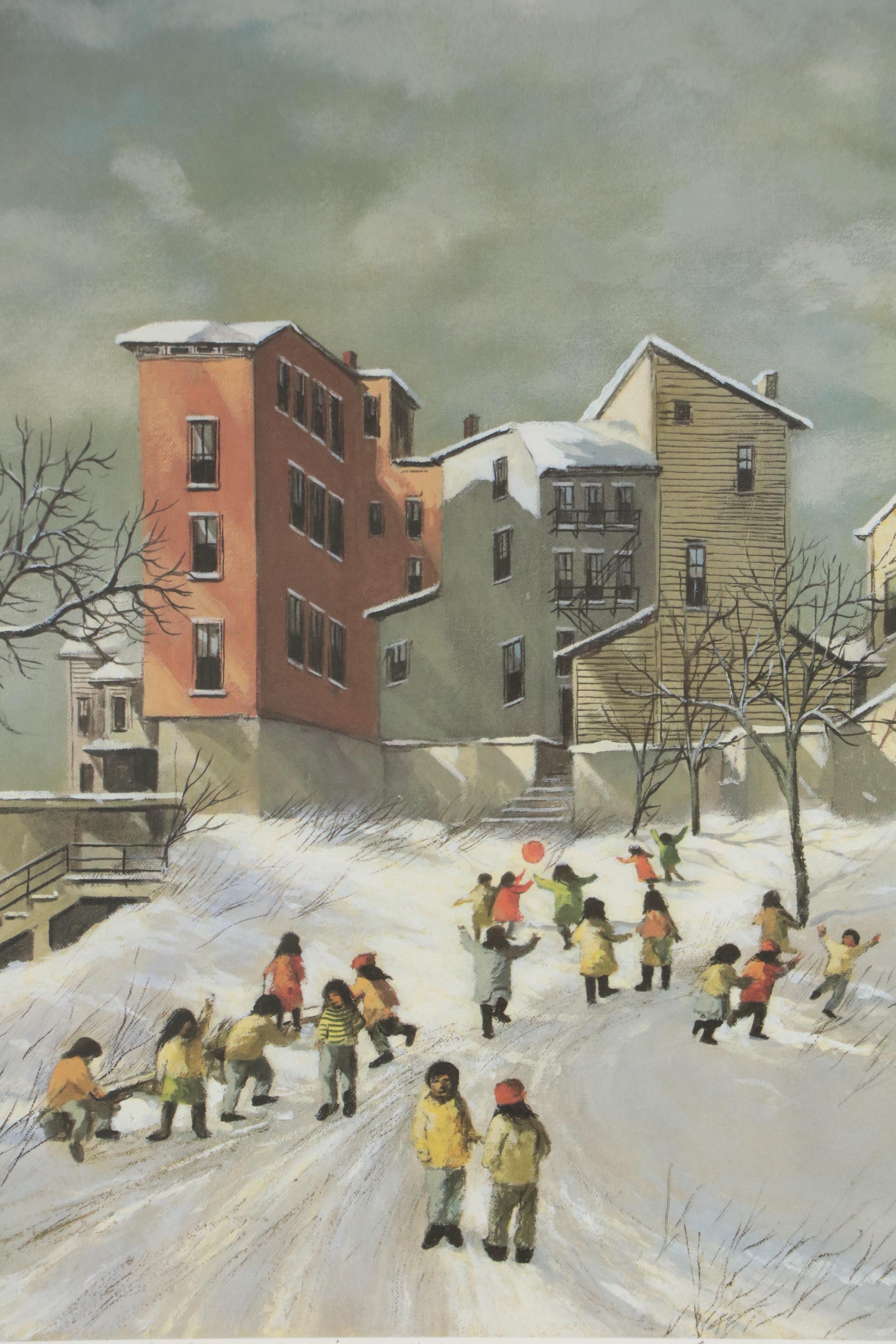 Robert Fabe Offset Lithograph "Winter Morning"