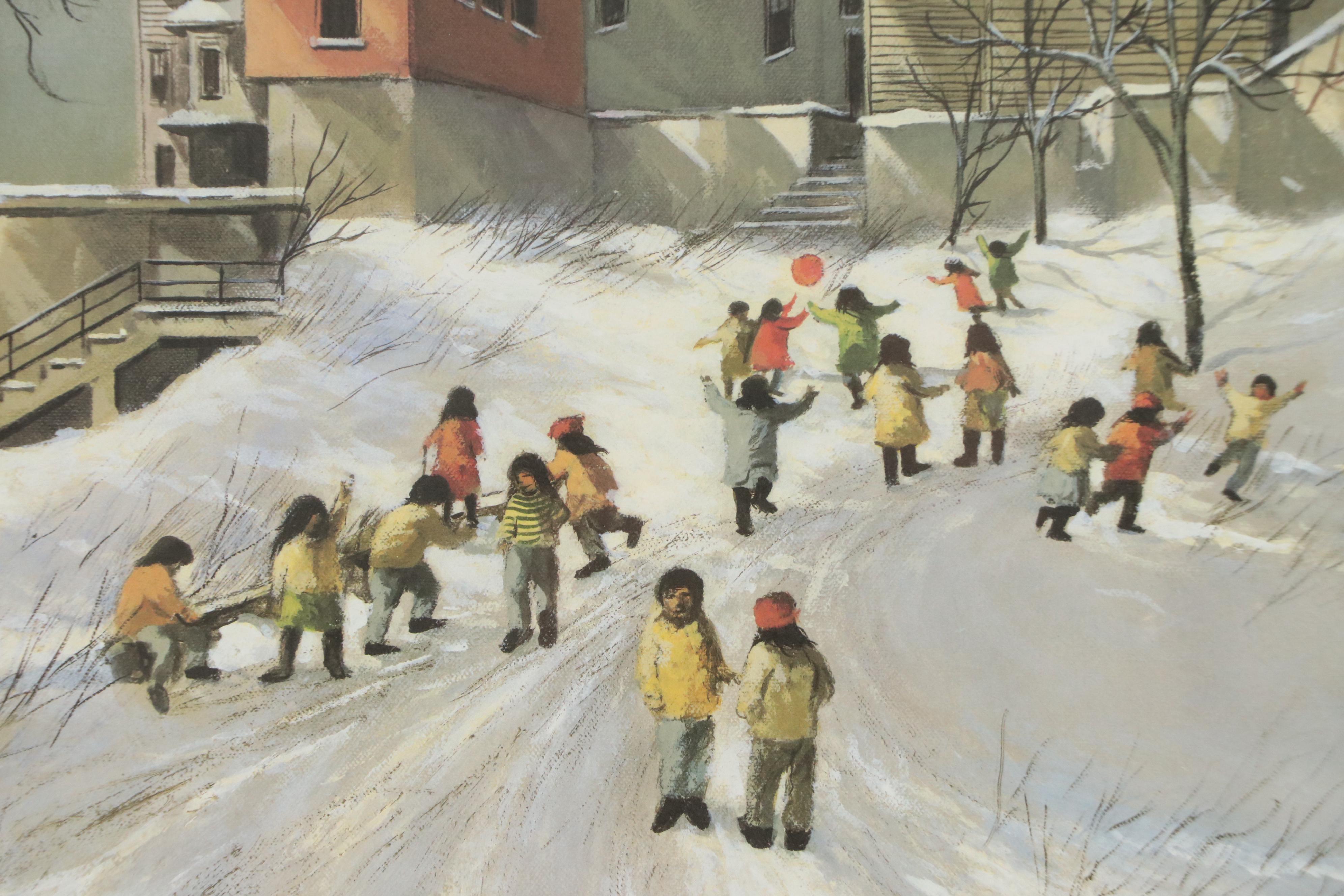 Robert Fabe Offset Lithograph "Winter Morning"