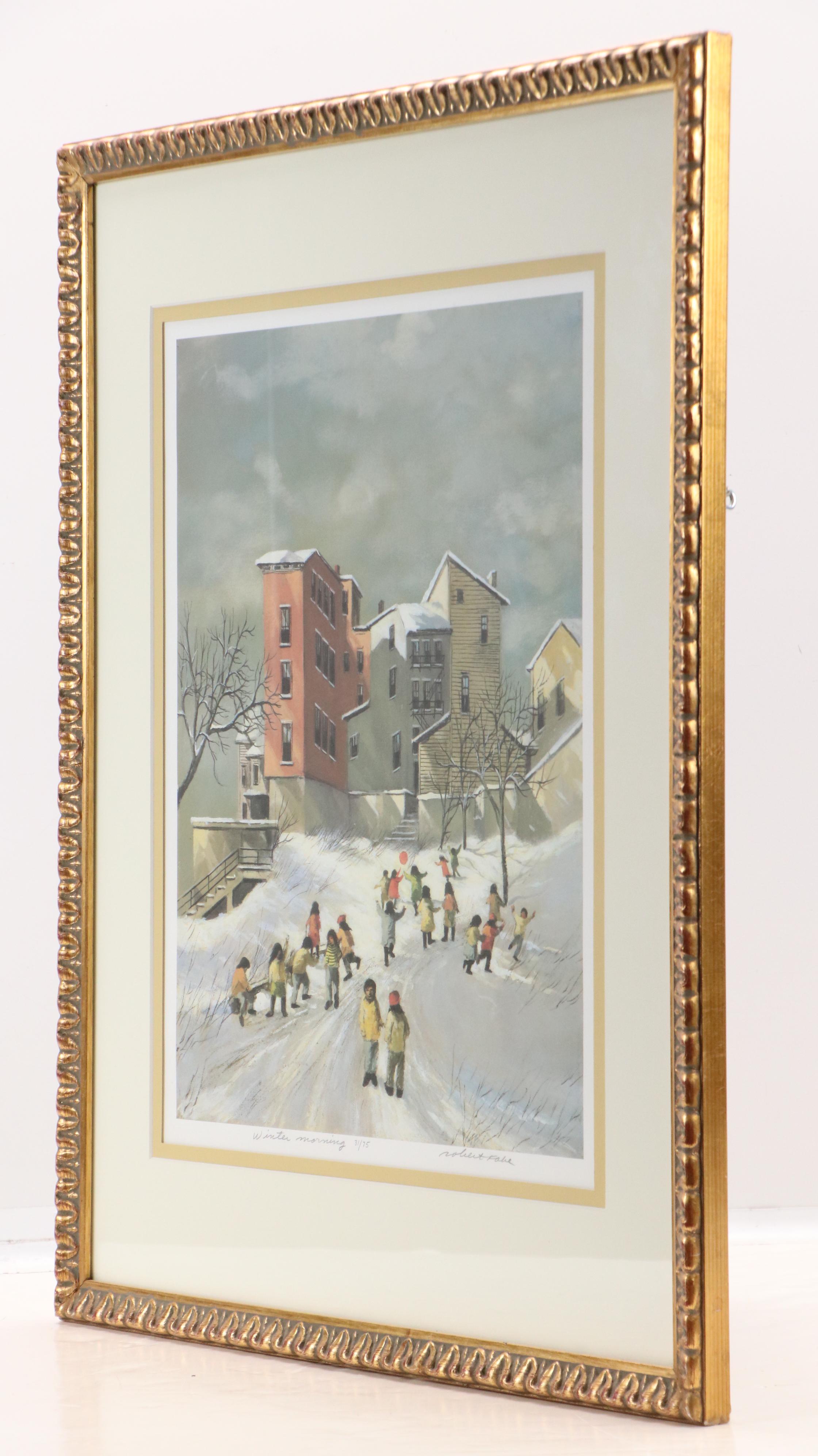 Robert Fabe Offset Lithograph "Winter Morning"