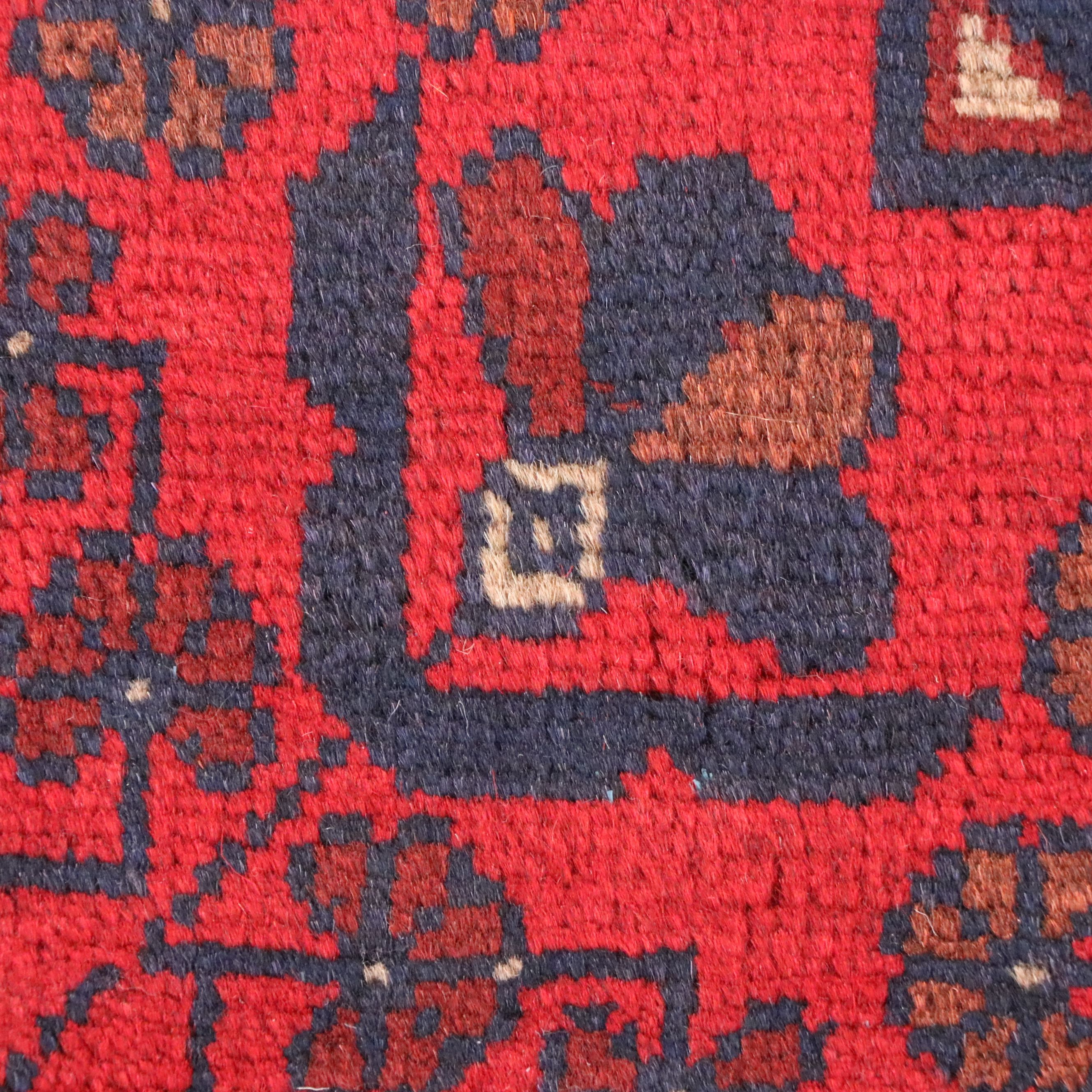 1'8 x 3'5 Hand-Knotted Afghan Kunduz Accent Rug