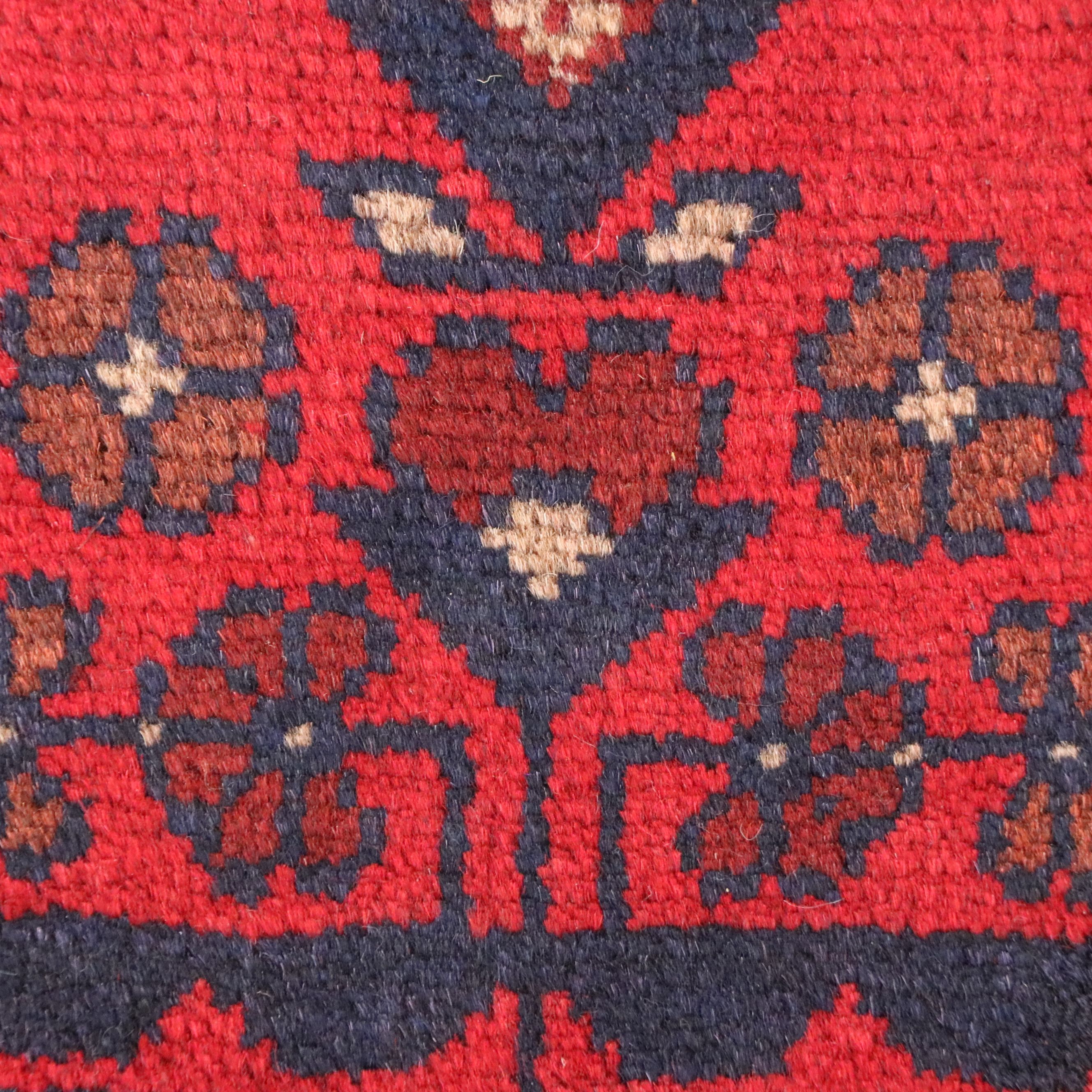 1'8 x 3'5 Hand-Knotted Afghan Kunduz Accent Rug