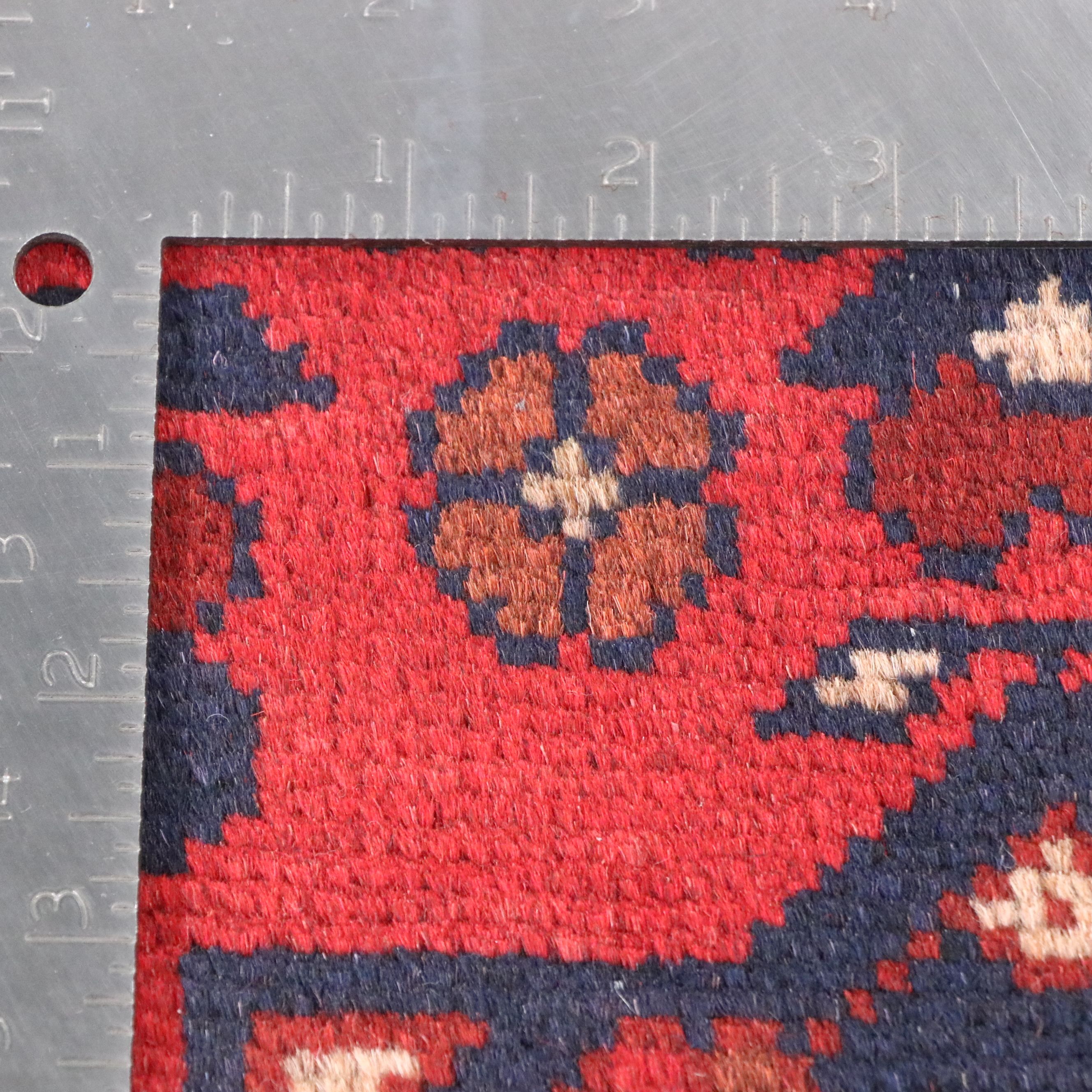 1'8 x 3'5 Hand-Knotted Afghan Kunduz Accent Rug