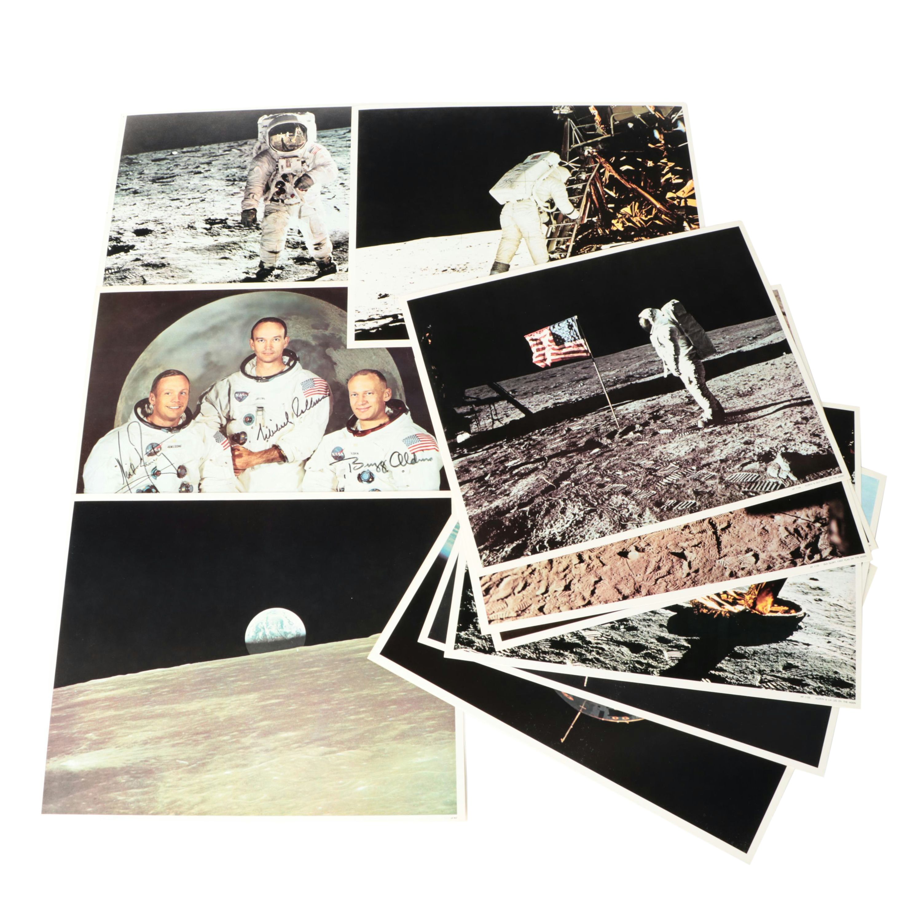 Offset Lithographs of NASA Scenes Including "Apollo 11 Crew"