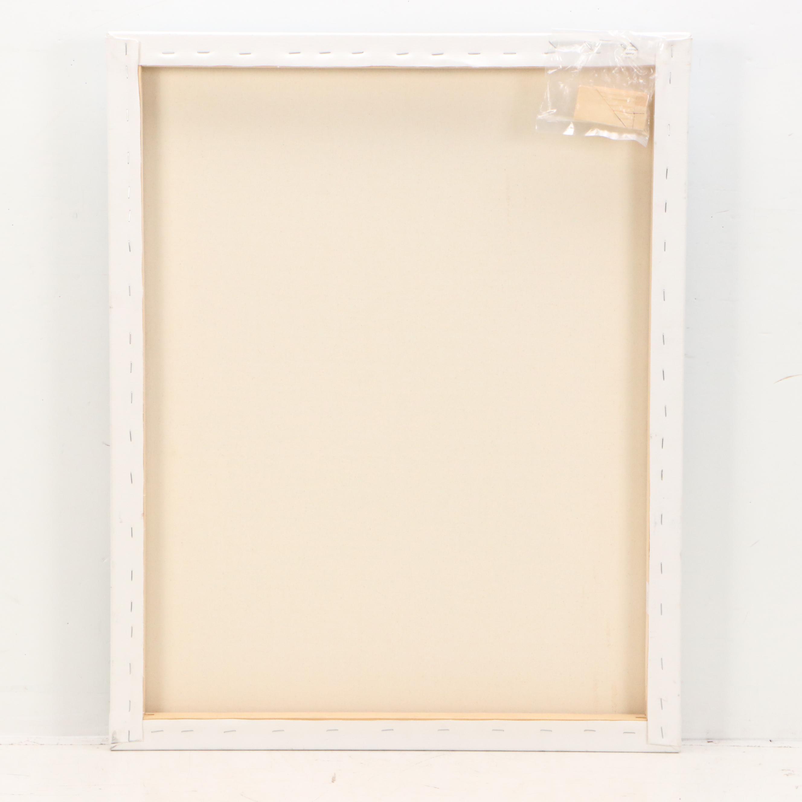 Unfinished Oil Painting of Harbor Scene, Late 20th to Early 21st Century