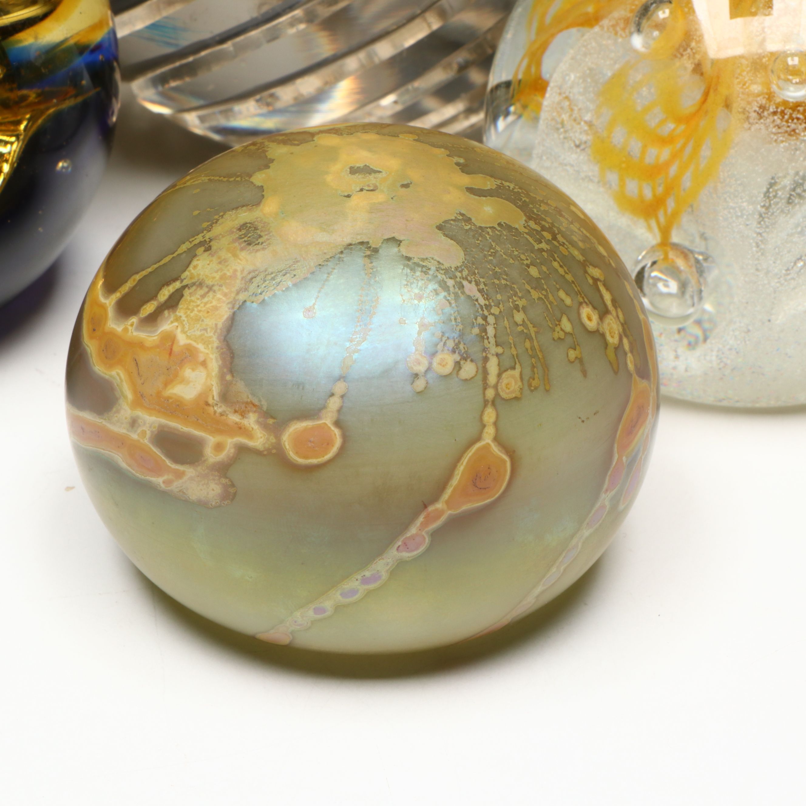 Isle of Wight and Other Art Glass Paperweights