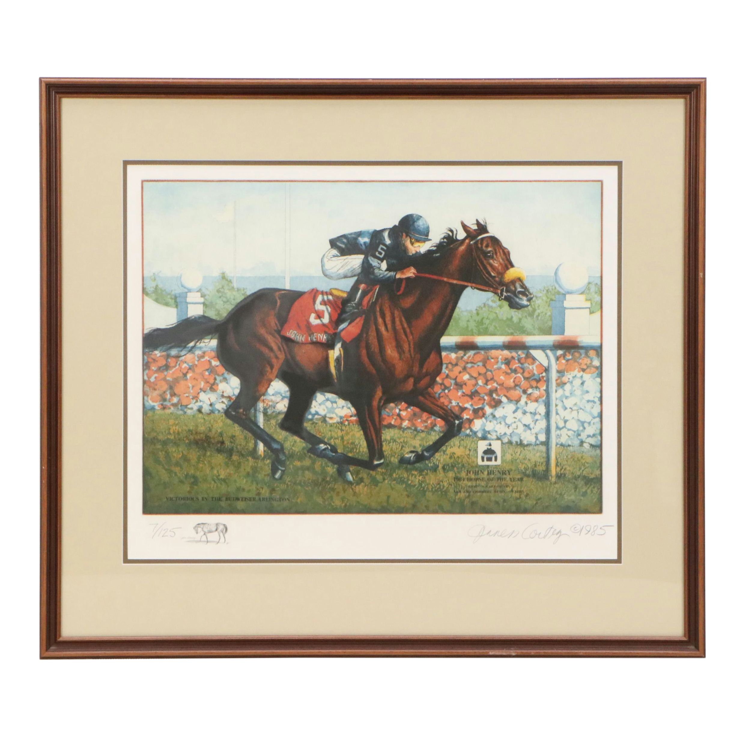 Jenness Cortez Etching "Victorious in the Budweiser Arlington"