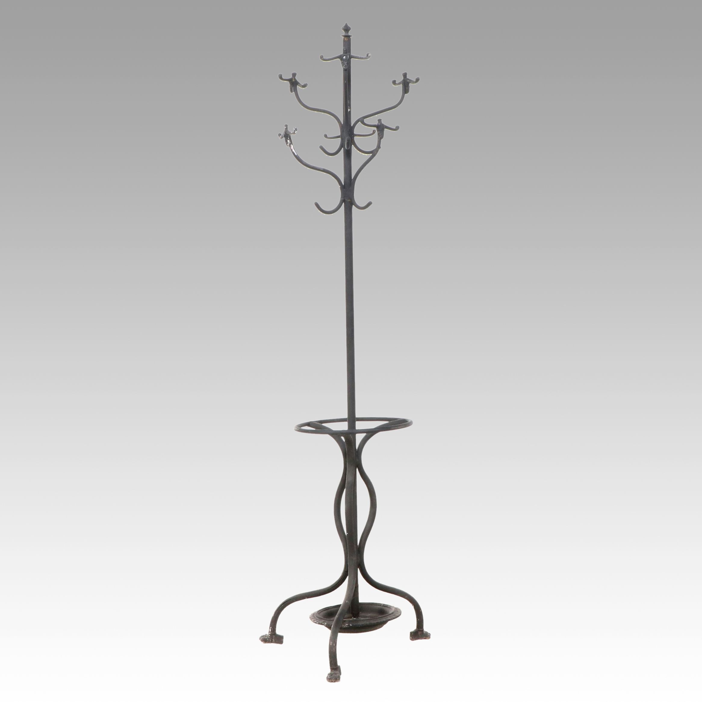 Wrought Iron Coat Rack