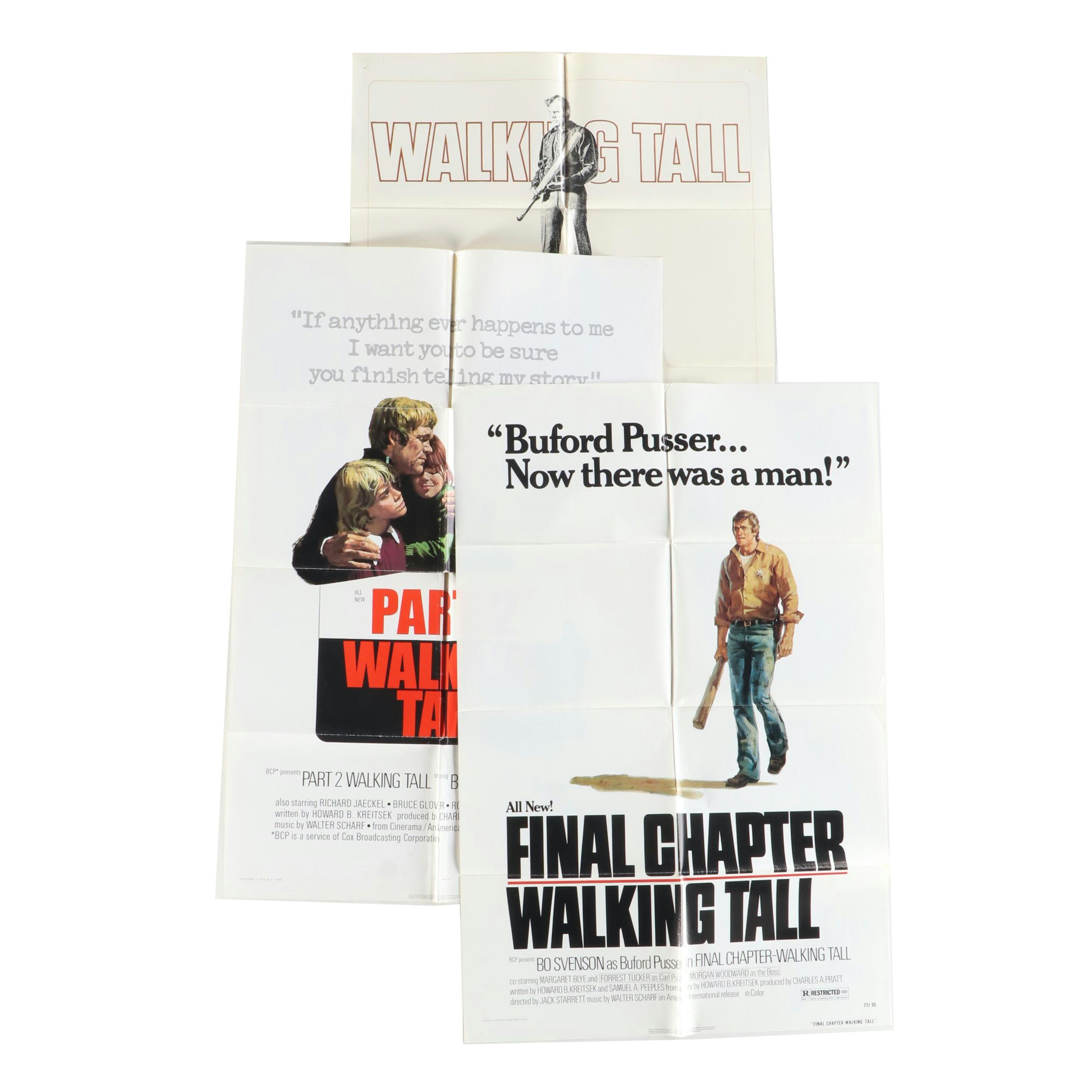 Bing Crosby Productions "Walking Tall" Movie Posters, 1970s