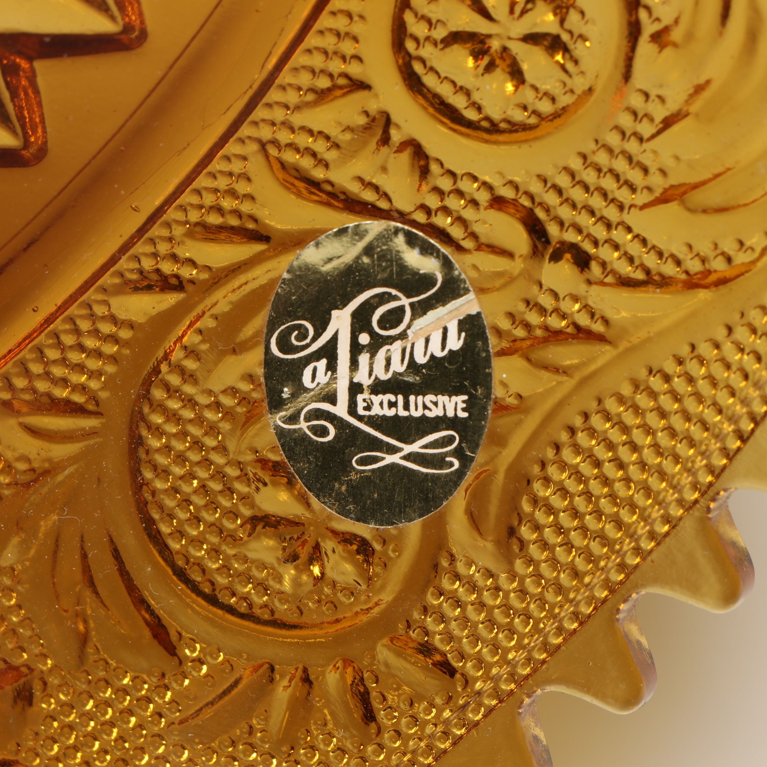 Tiara and Indiana Glass "Sandwich Amber" and More Pressed Glass Tableware