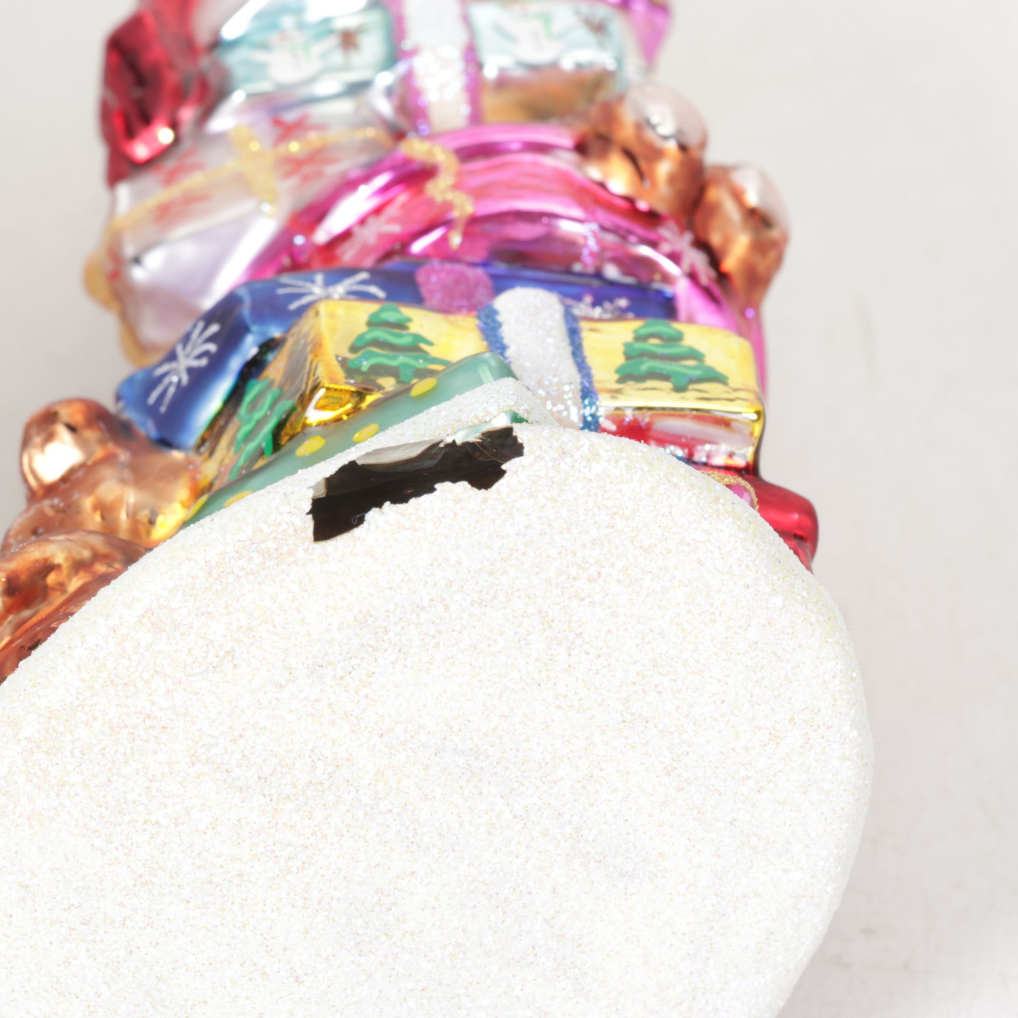 Six Christopher Radko Glass Christmas Ornaments with "WWF Panda"