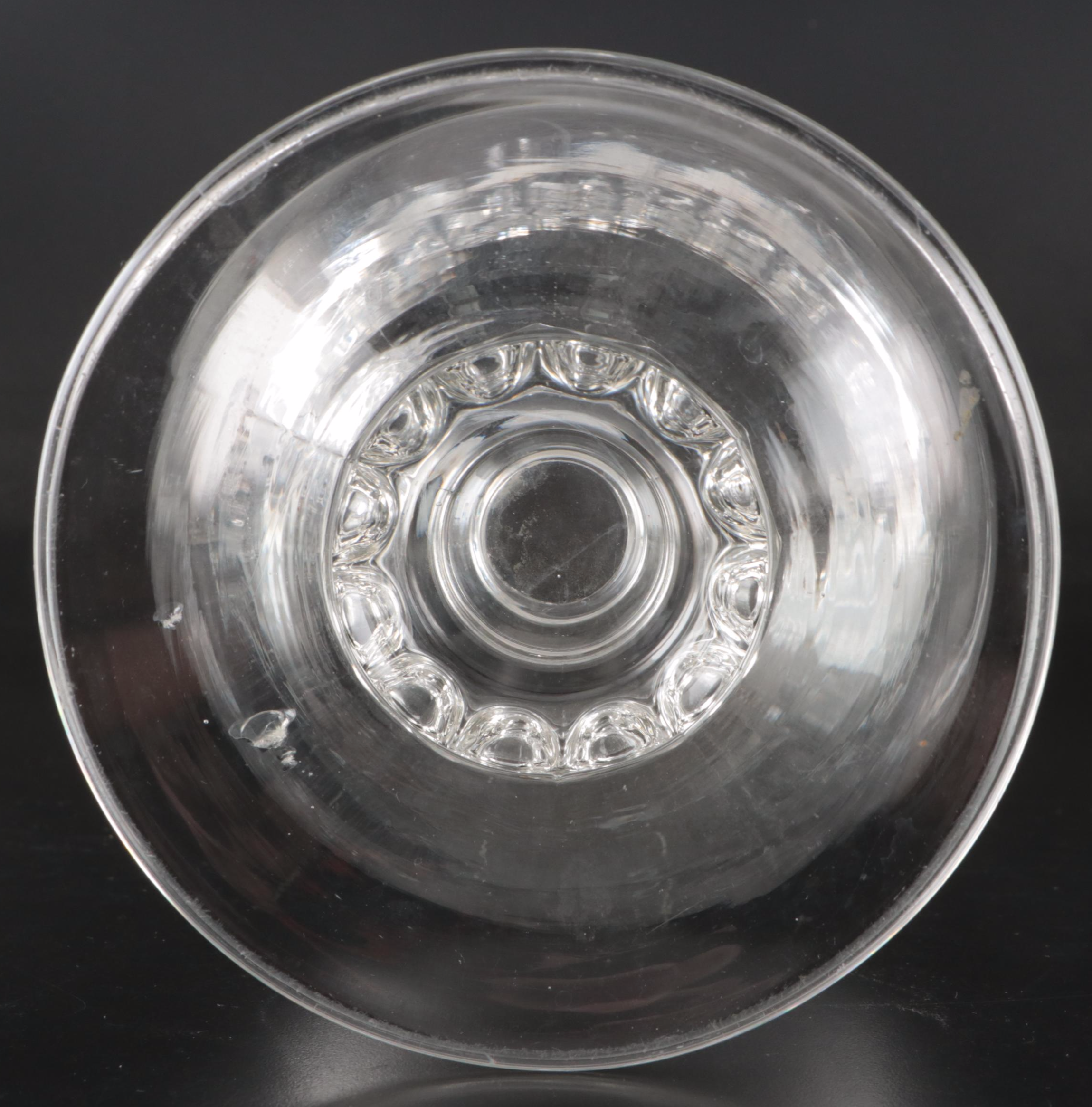 Tiffin "Dakota" Globe Jar with Serving Bowl and Pressed Glass Candle Holders