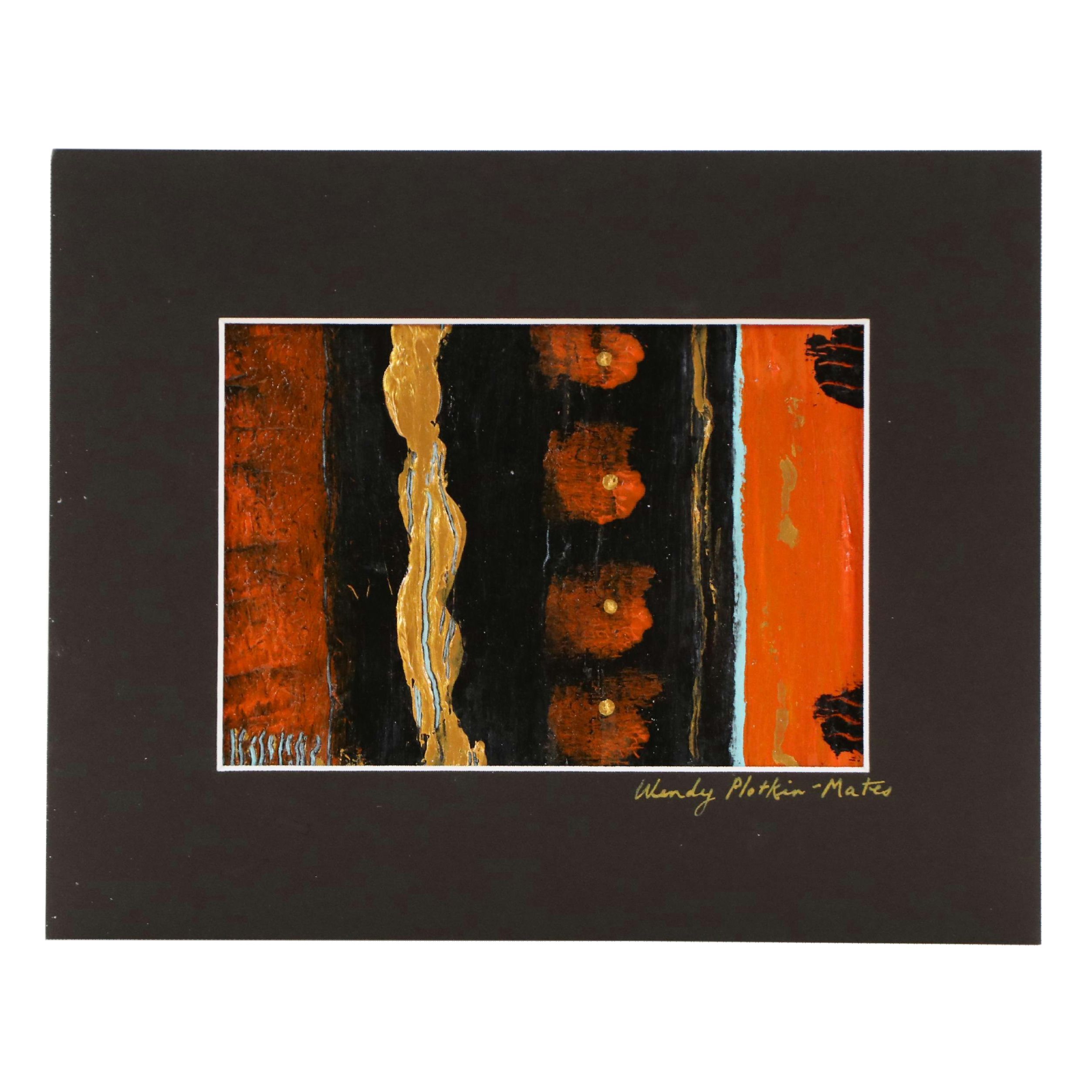 Wendy Plotkin-Mates Abstract Acrylic Painting, 21st Century