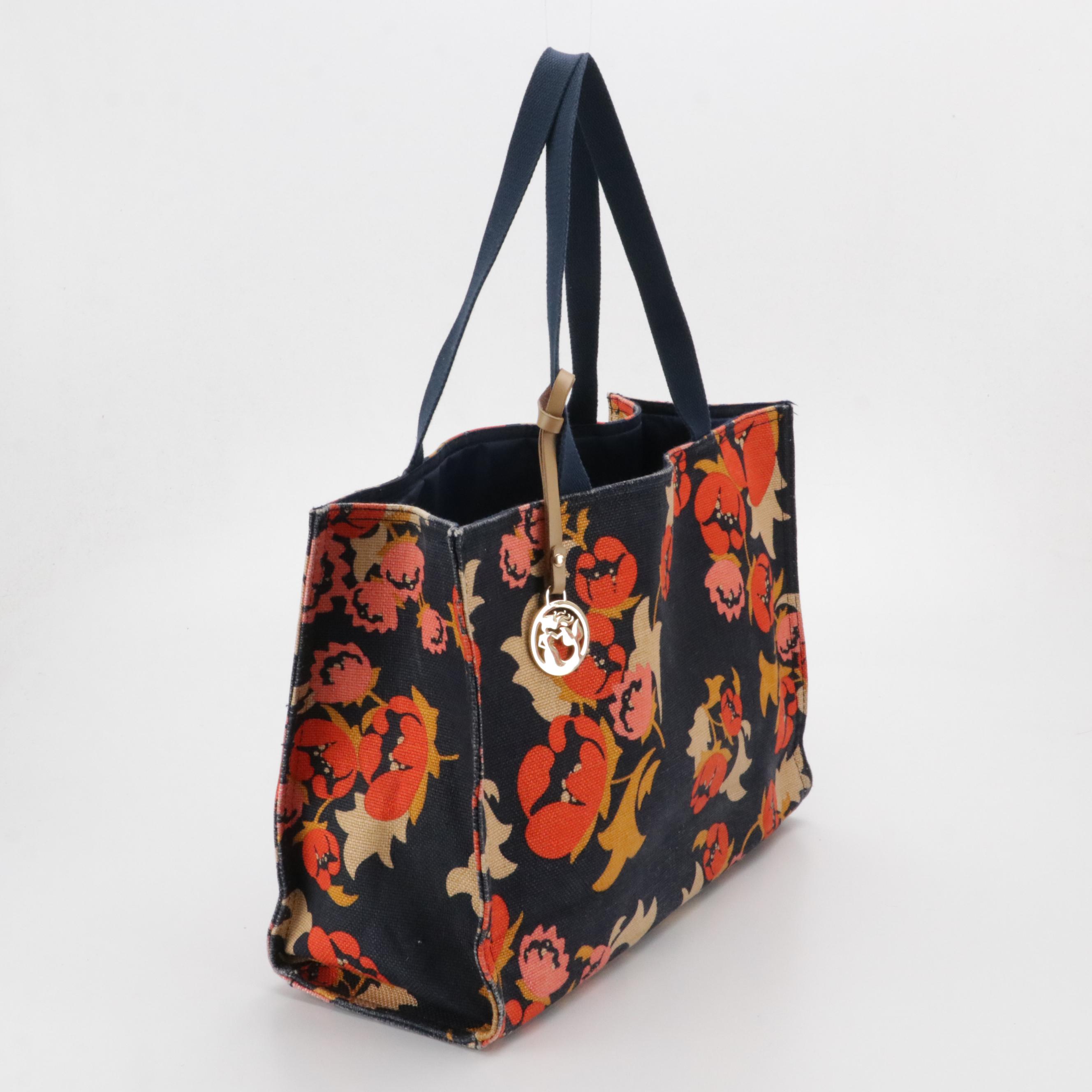 Spartina 499 Daufuskie Floral Printed Linen and Canvas Totes