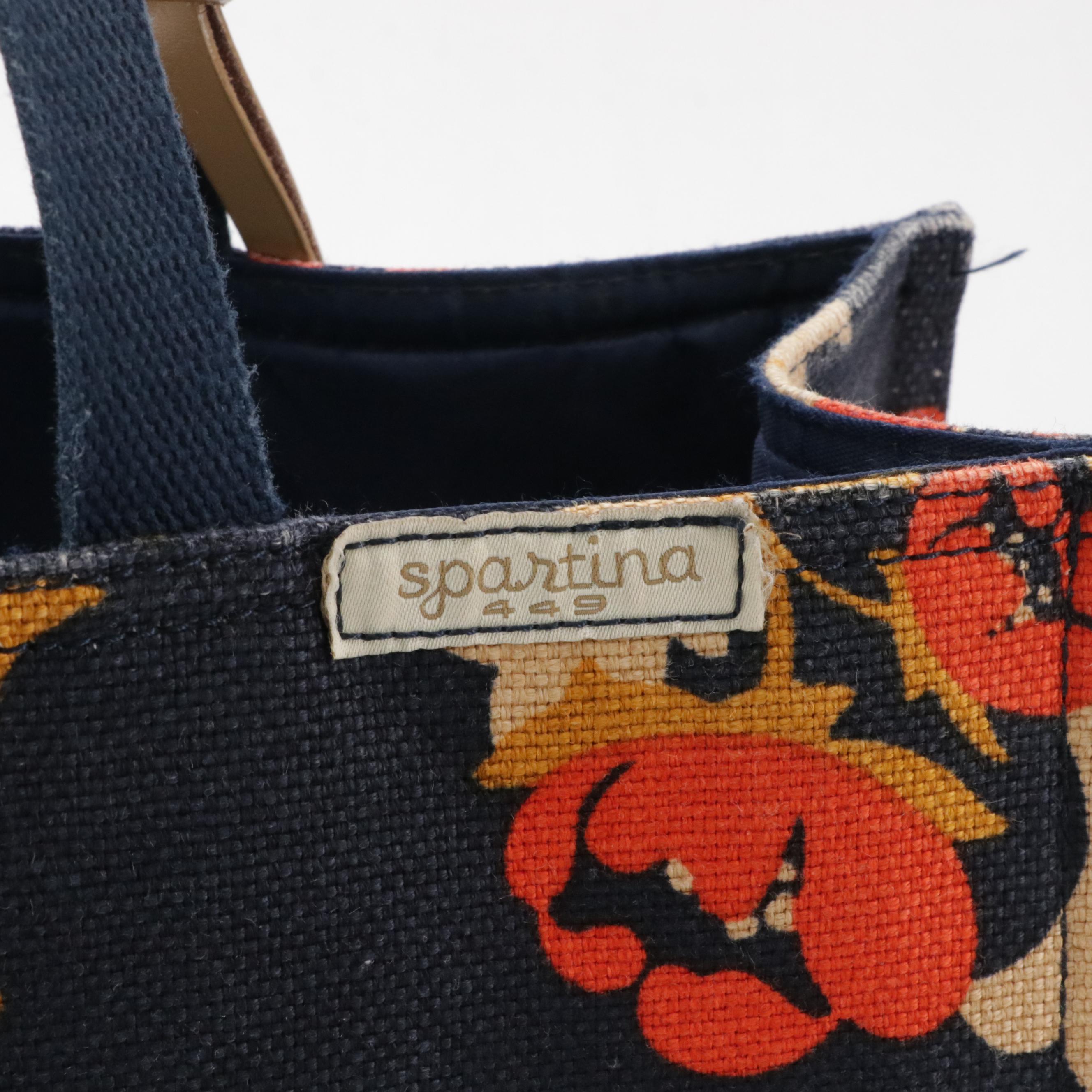 Spartina 499 Daufuskie Floral Printed Linen and Canvas Totes