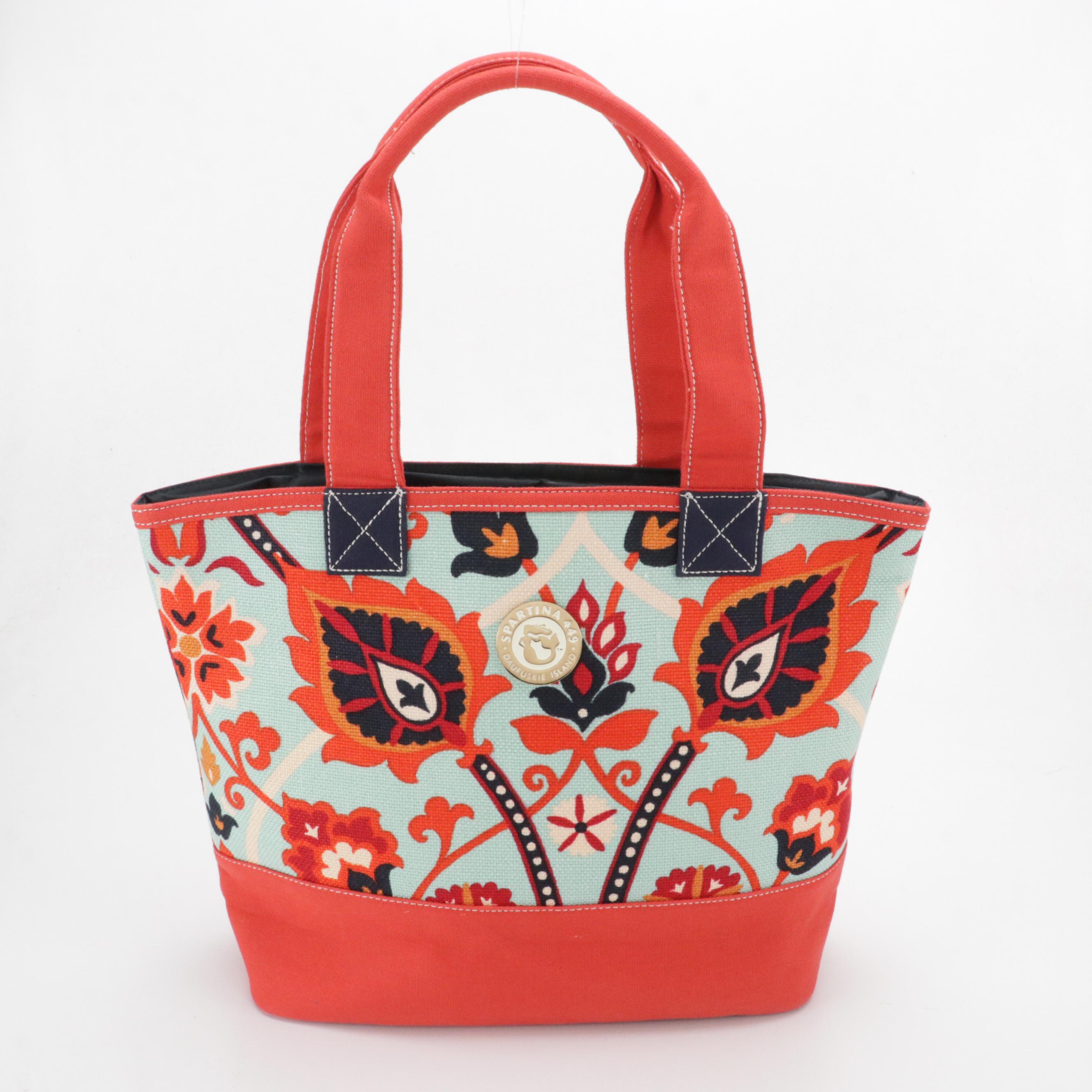 Spartina 499 Daufuskie Floral Printed Linen and Canvas Totes