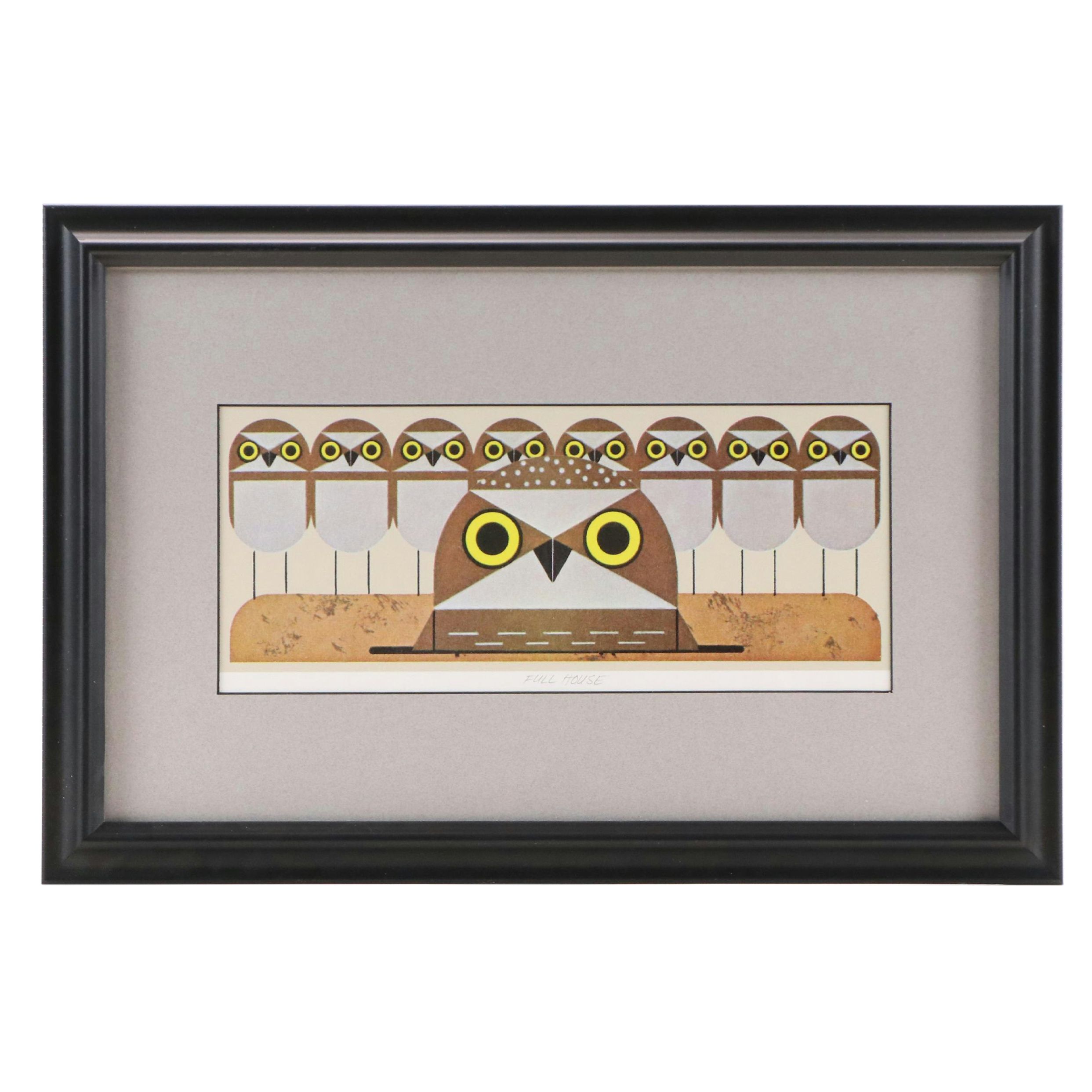 Offset Lithograph After Charley Harper "Full House"