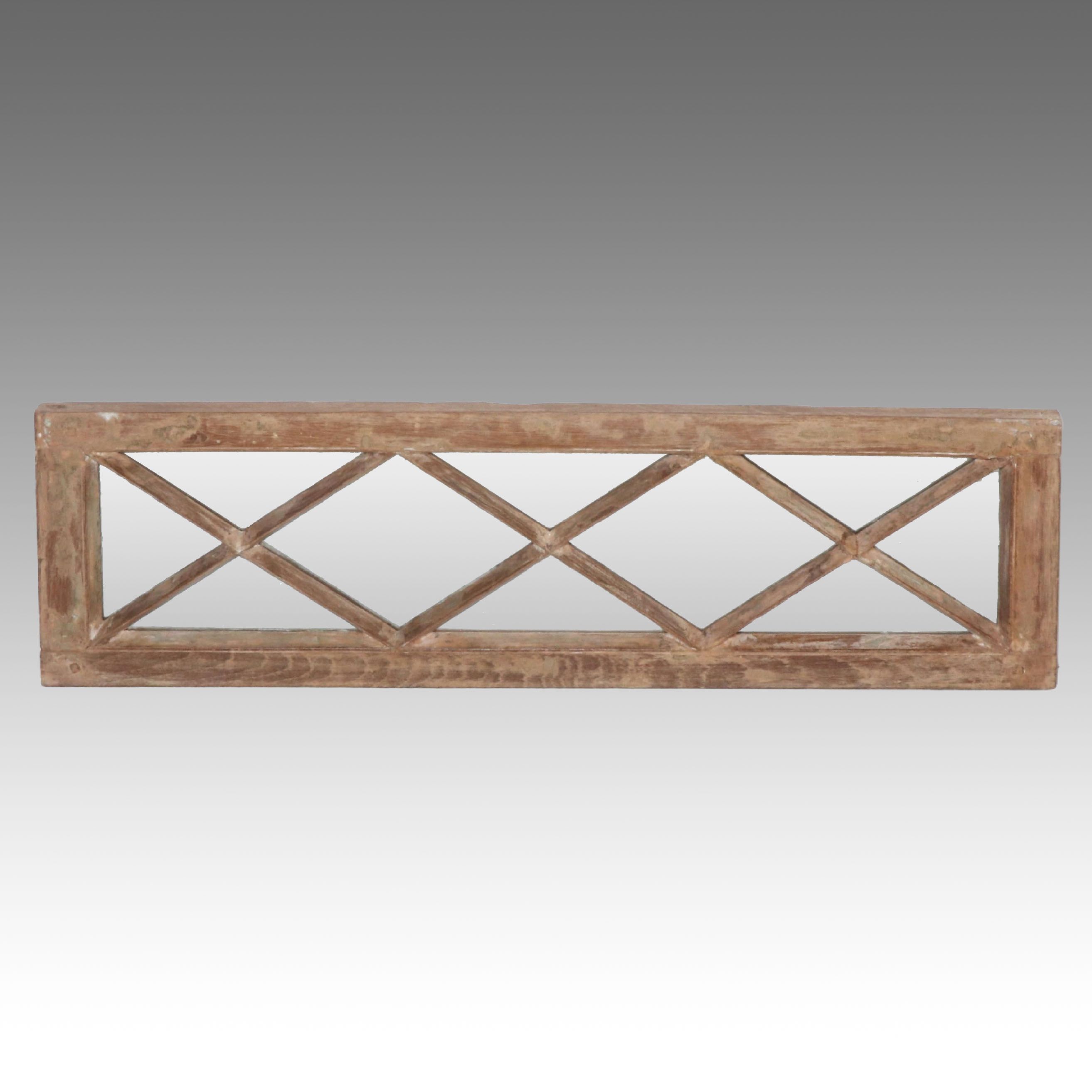 Indian Wooden Window Converted to Wall Mirror