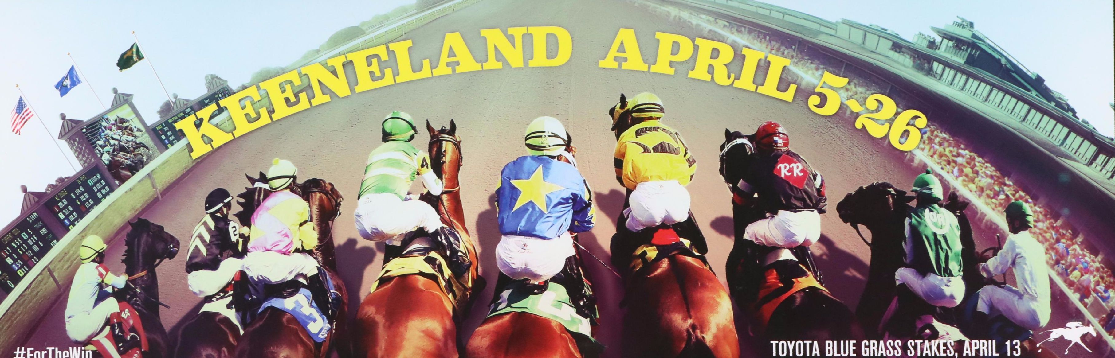 Keeneland Spring Meet Offset Lithograph Poster "Keeneland April 5-26"
