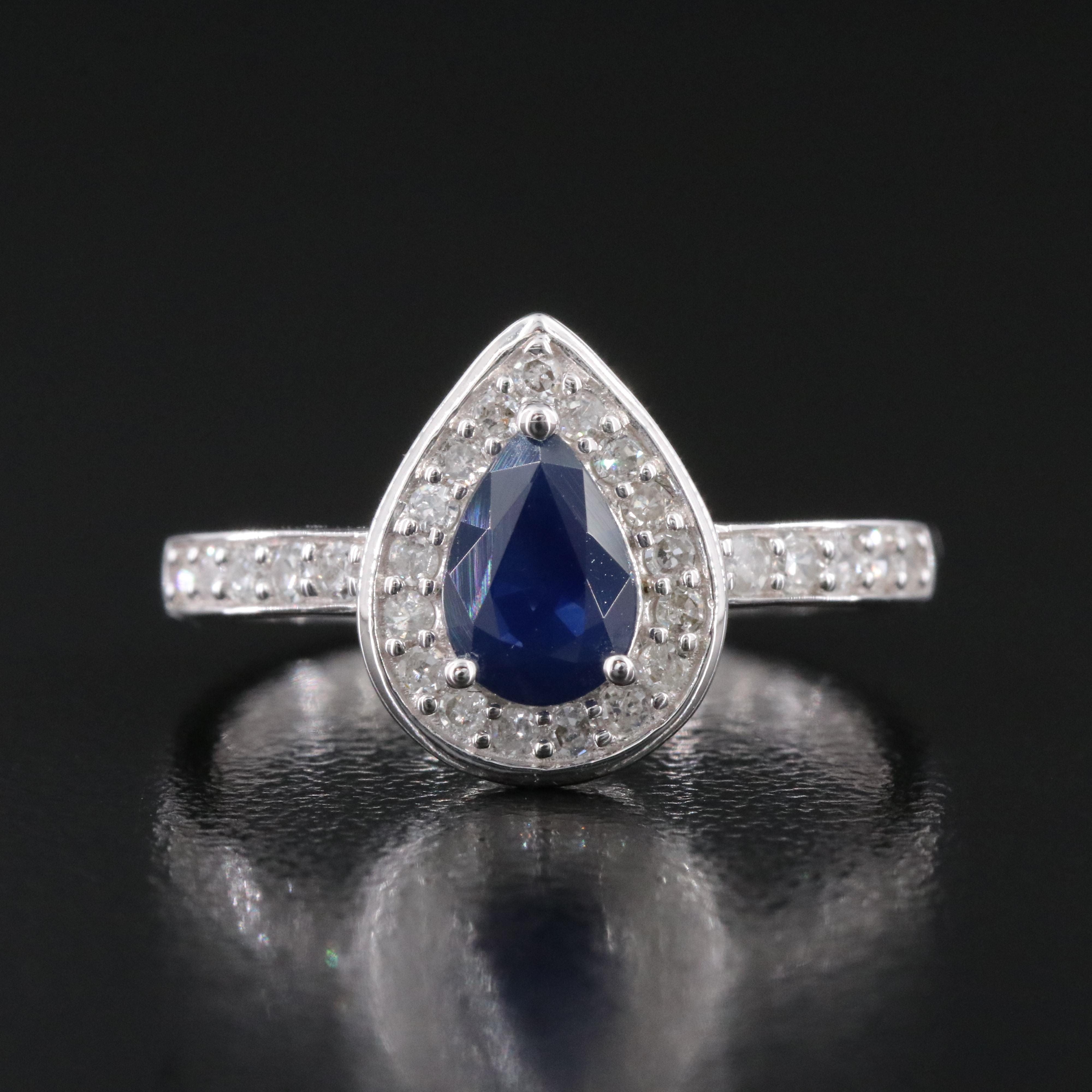 14K Sapphire and Diamond Ring
