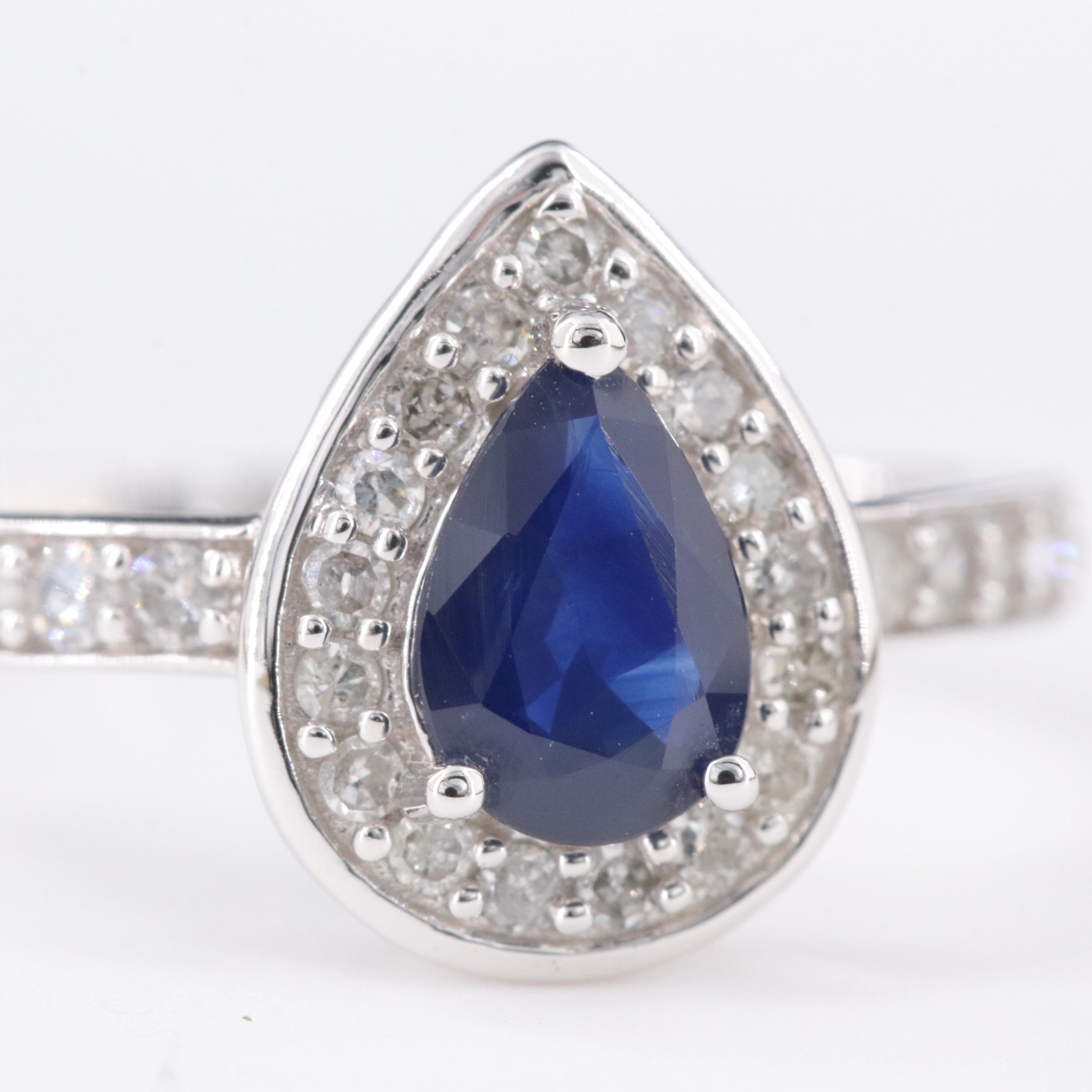 14K Sapphire and Diamond Ring