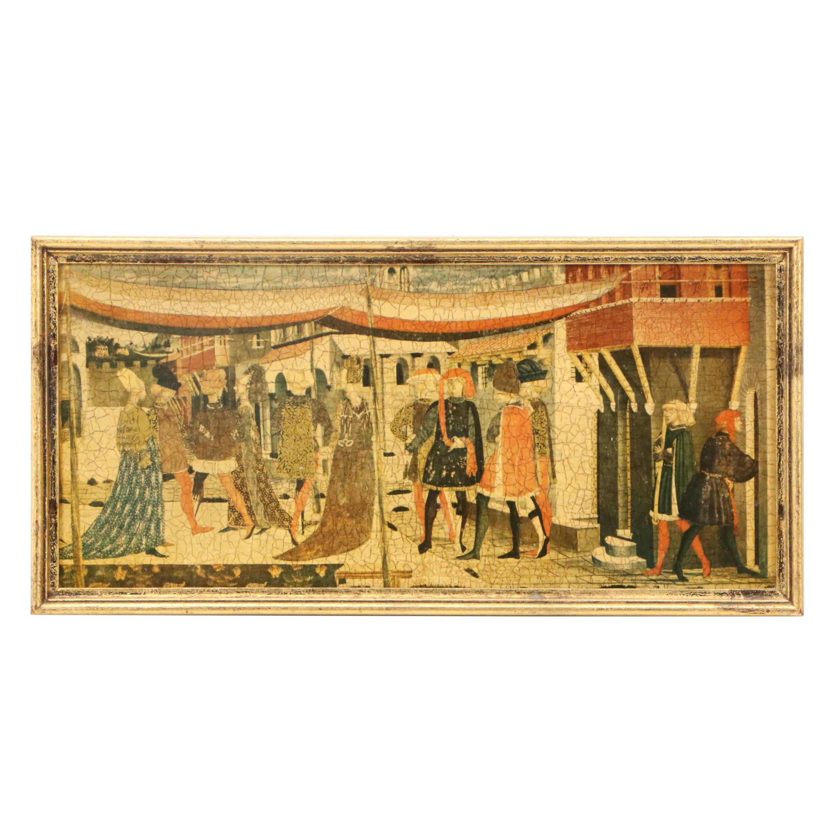 Collotypes After Italian Tempera Painting "Cassone Adimari"