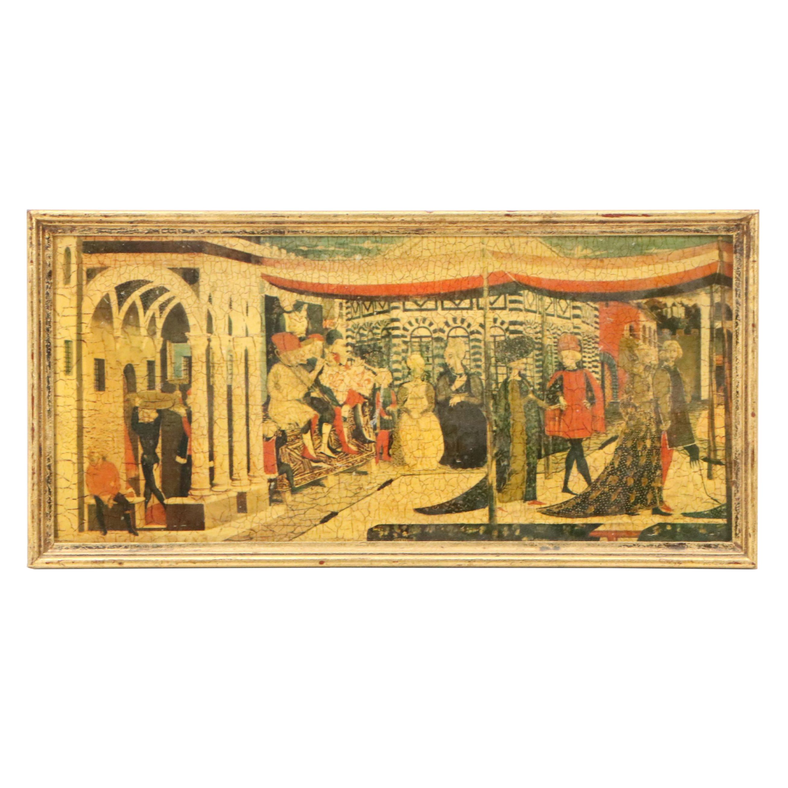 Collotypes After Italian Tempera Painting "Cassone Adimari"