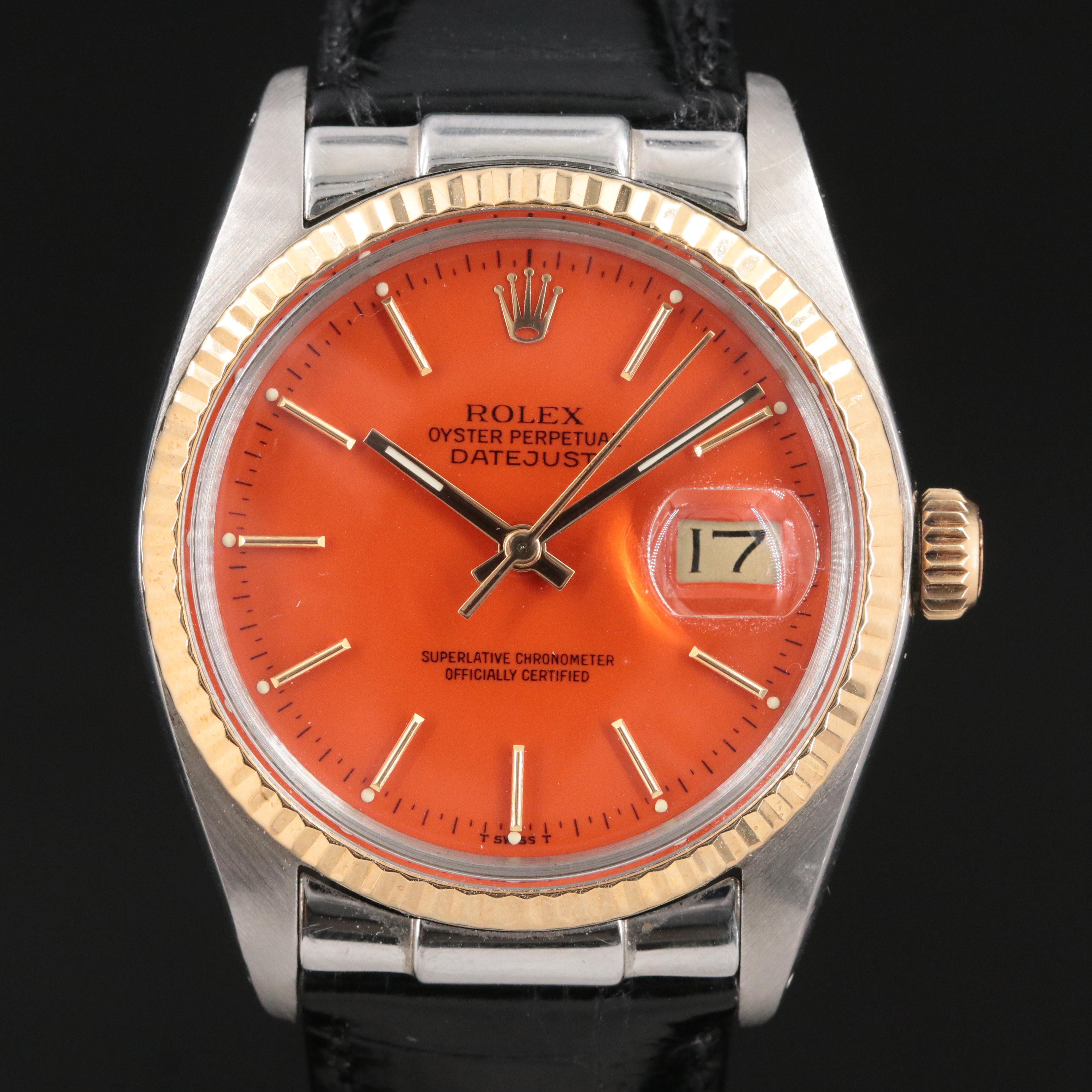 1979 Rolex Datejust 16013 Custom Two Tone Watch
