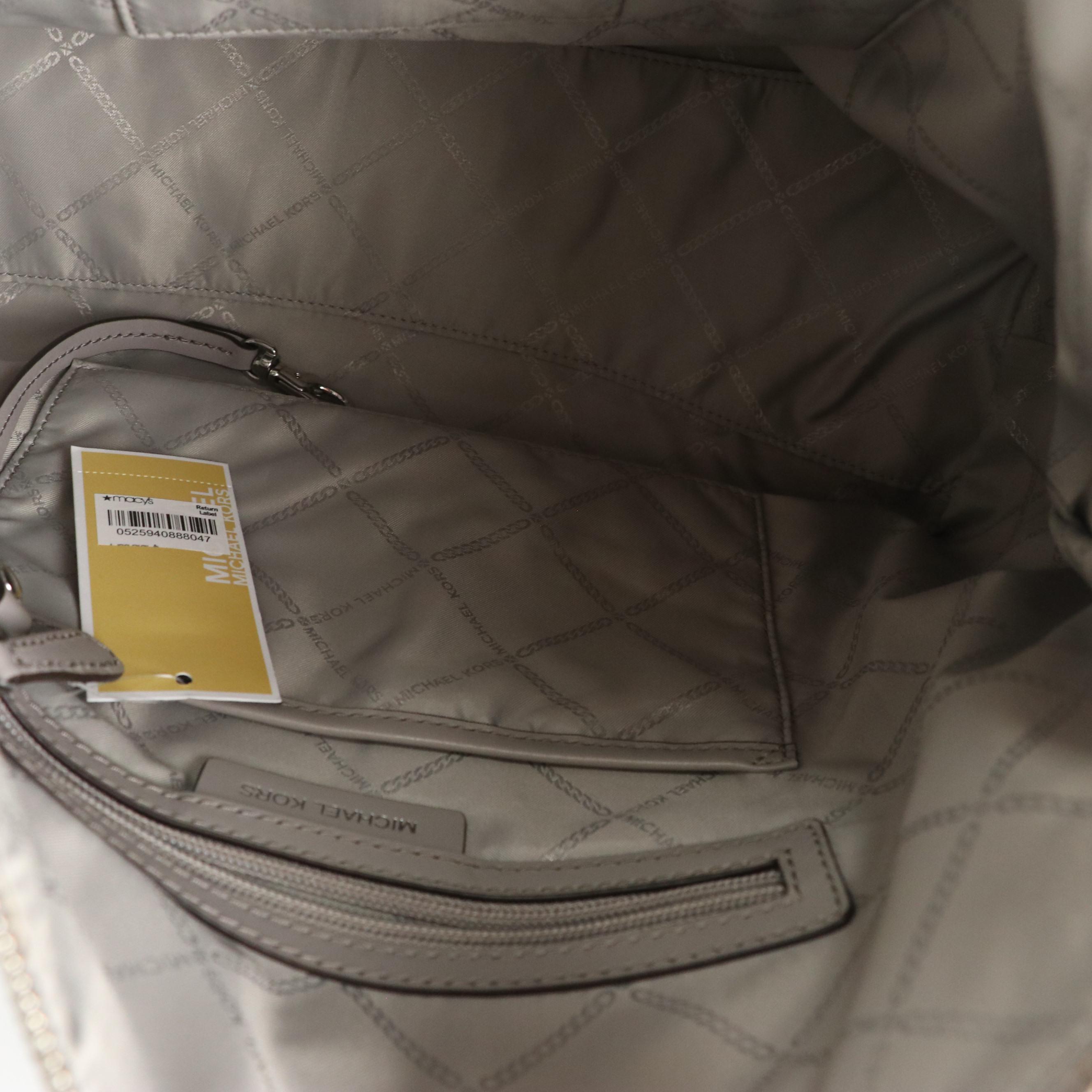 Michael Kors Blush Leather Cindy Domed Two-Way Satchel and Grey Crosby Hobo Bag