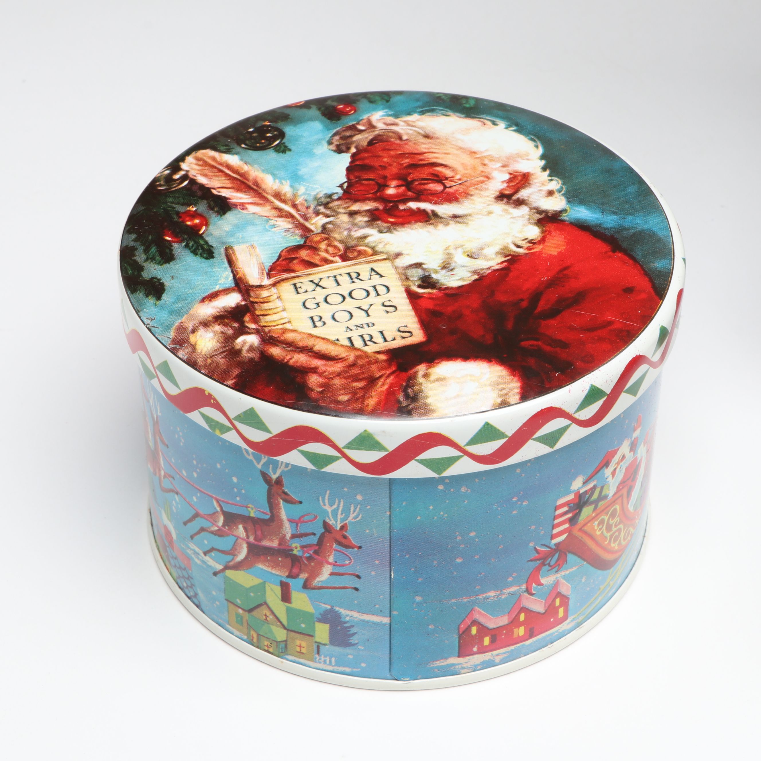 Pair of Gold Finish Angels with Vintage Ornaments and More Christmas Décor