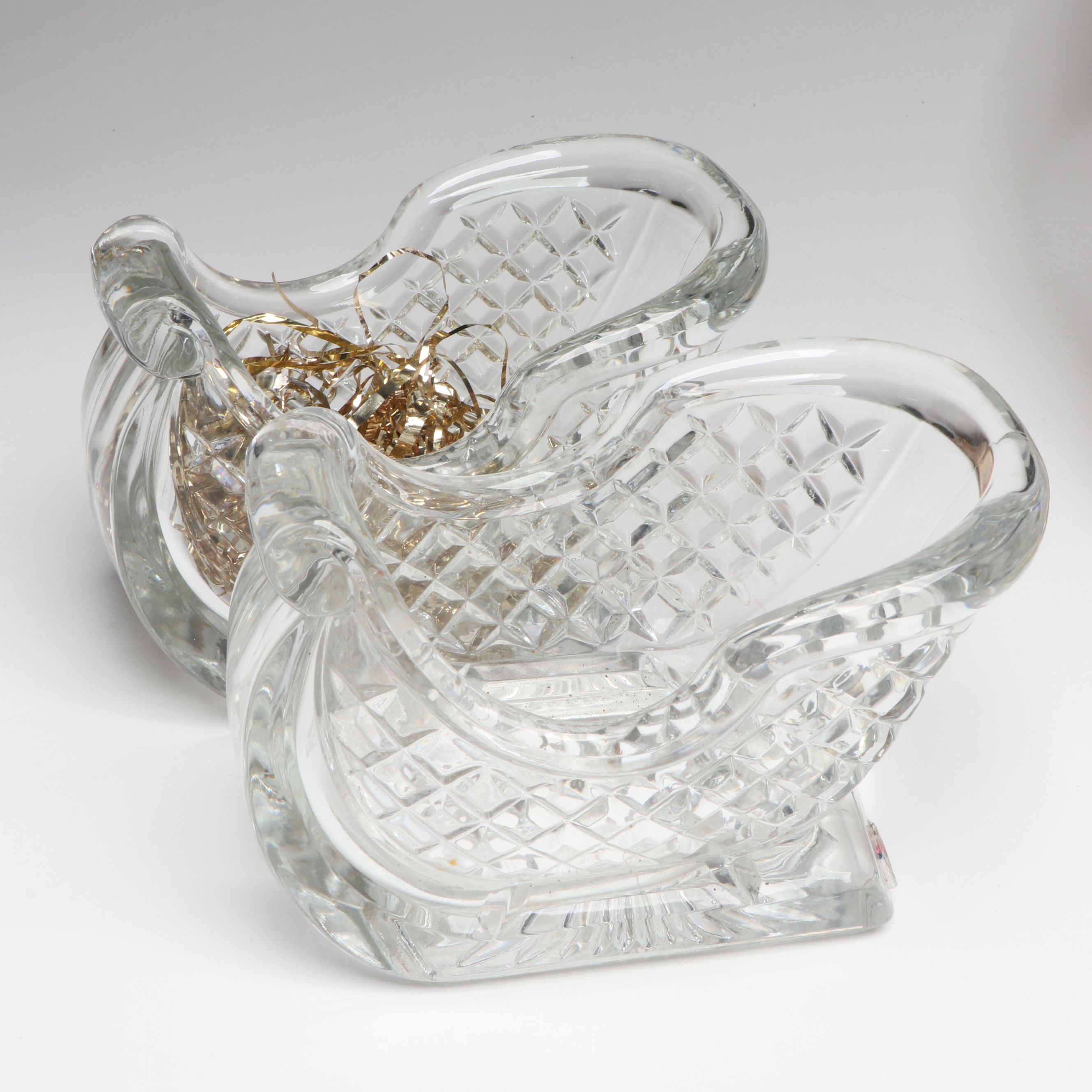 Pair of Gold Finish Angels with Vintage Ornaments and More Christmas Décor