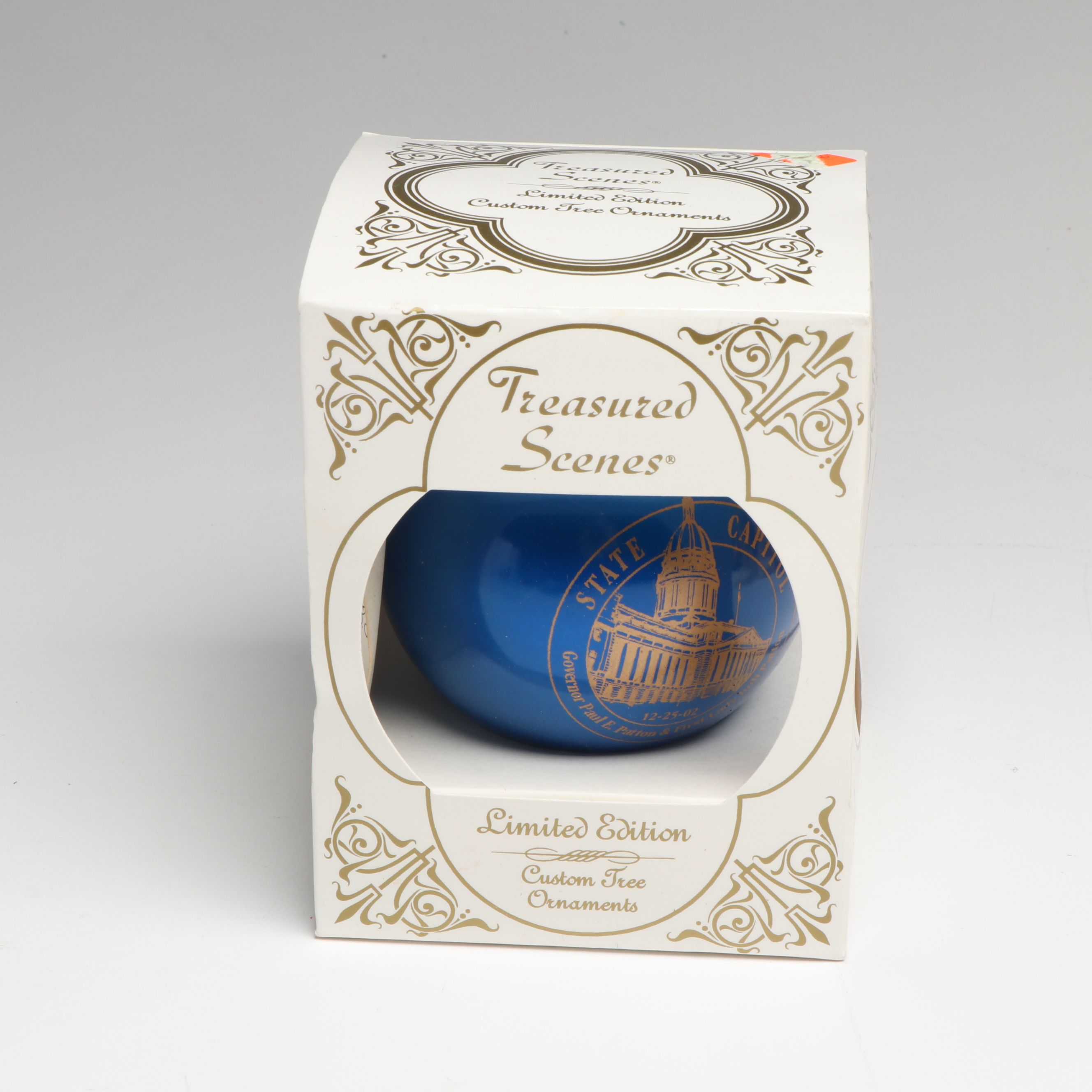 Pair of Gold Finish Angels with Vintage Ornaments and More Christmas Décor