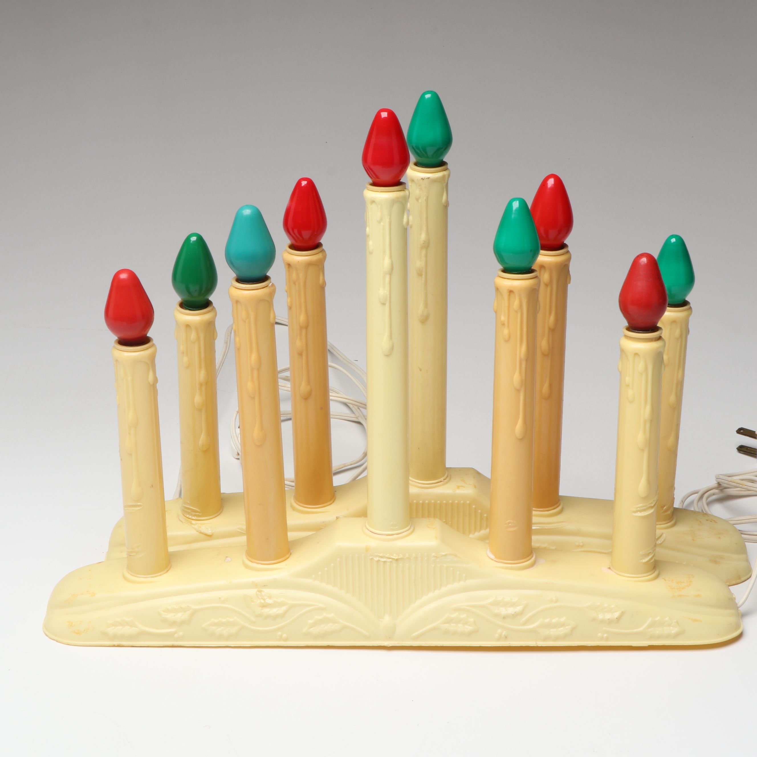 Pair of Gold Finish Angels with Vintage Ornaments and More Christmas Décor