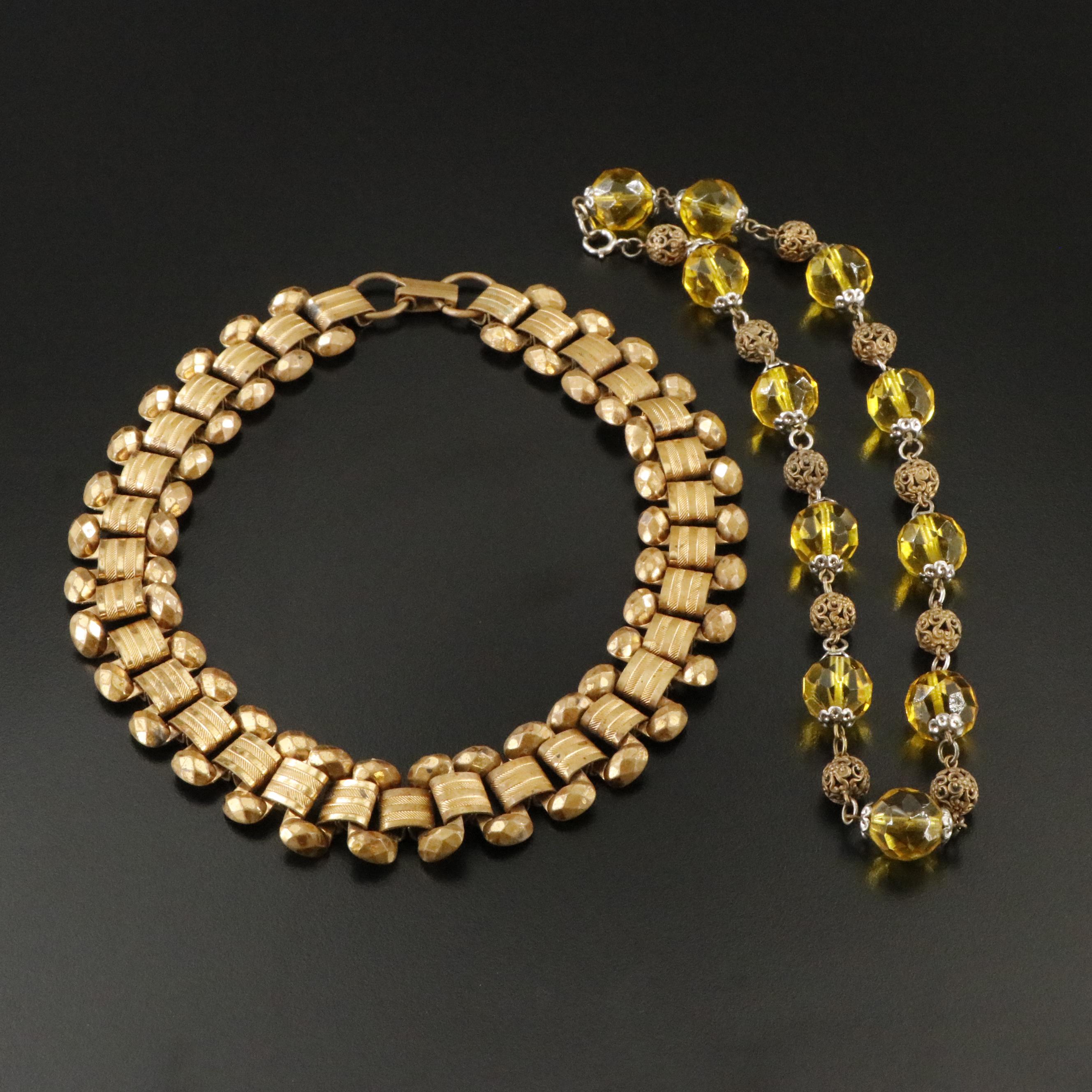 1930s Necklaces Including Glass
