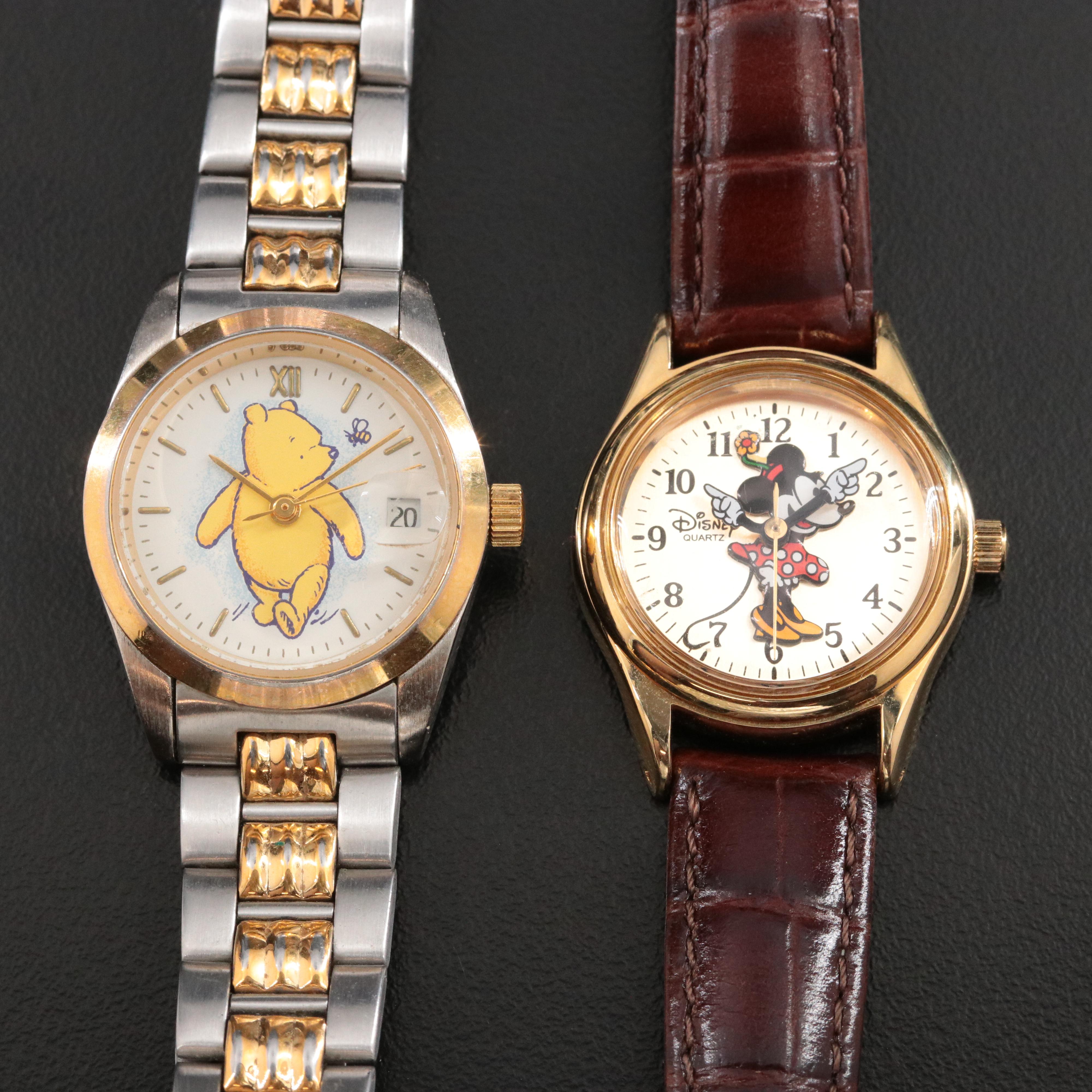 Vintage Disney's Winnie the Pooh and Minnie Mouse Watches