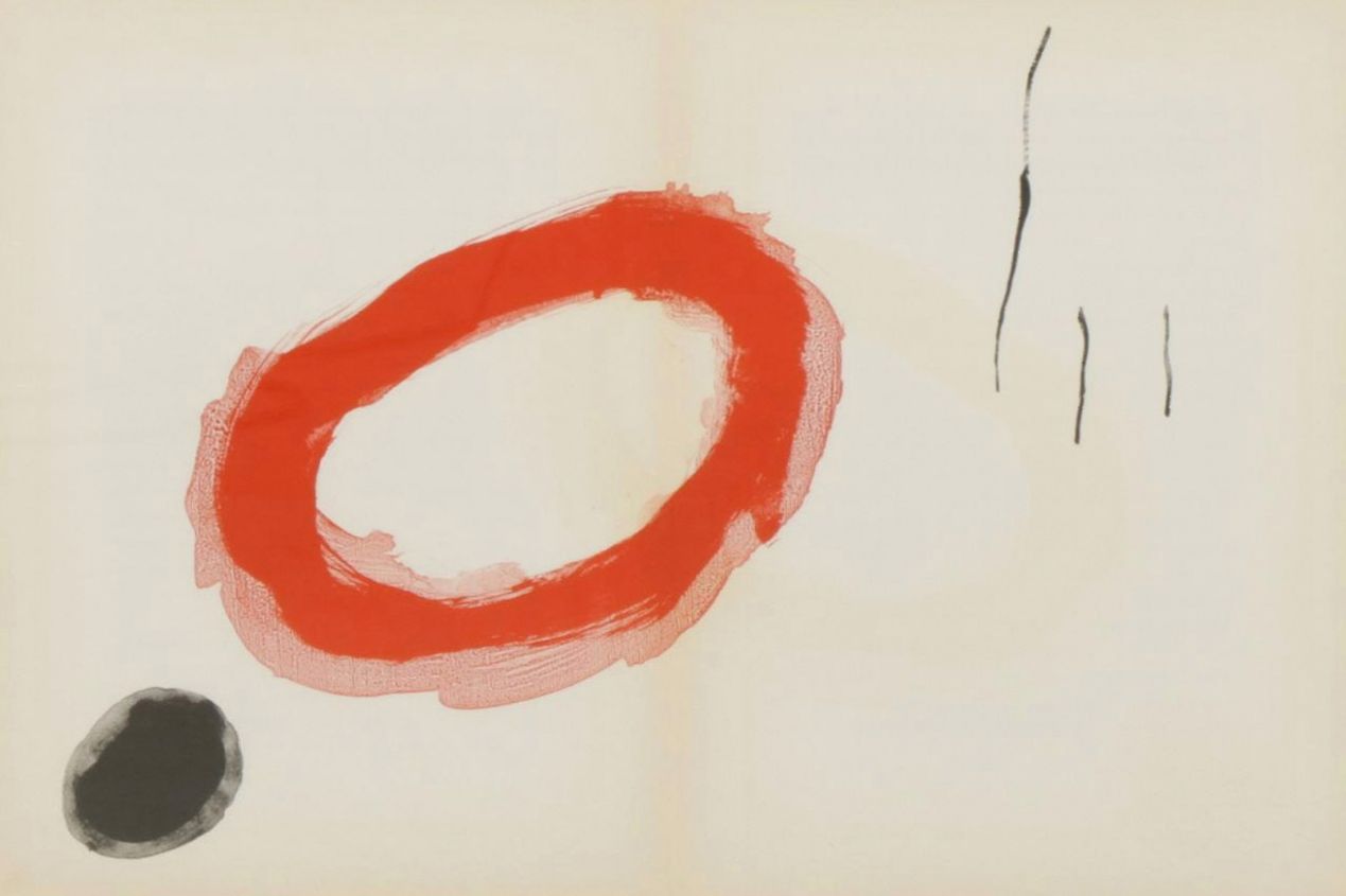 Joan Miró Double-Page Color Lithograph for "Derrière le Miroir," 1961