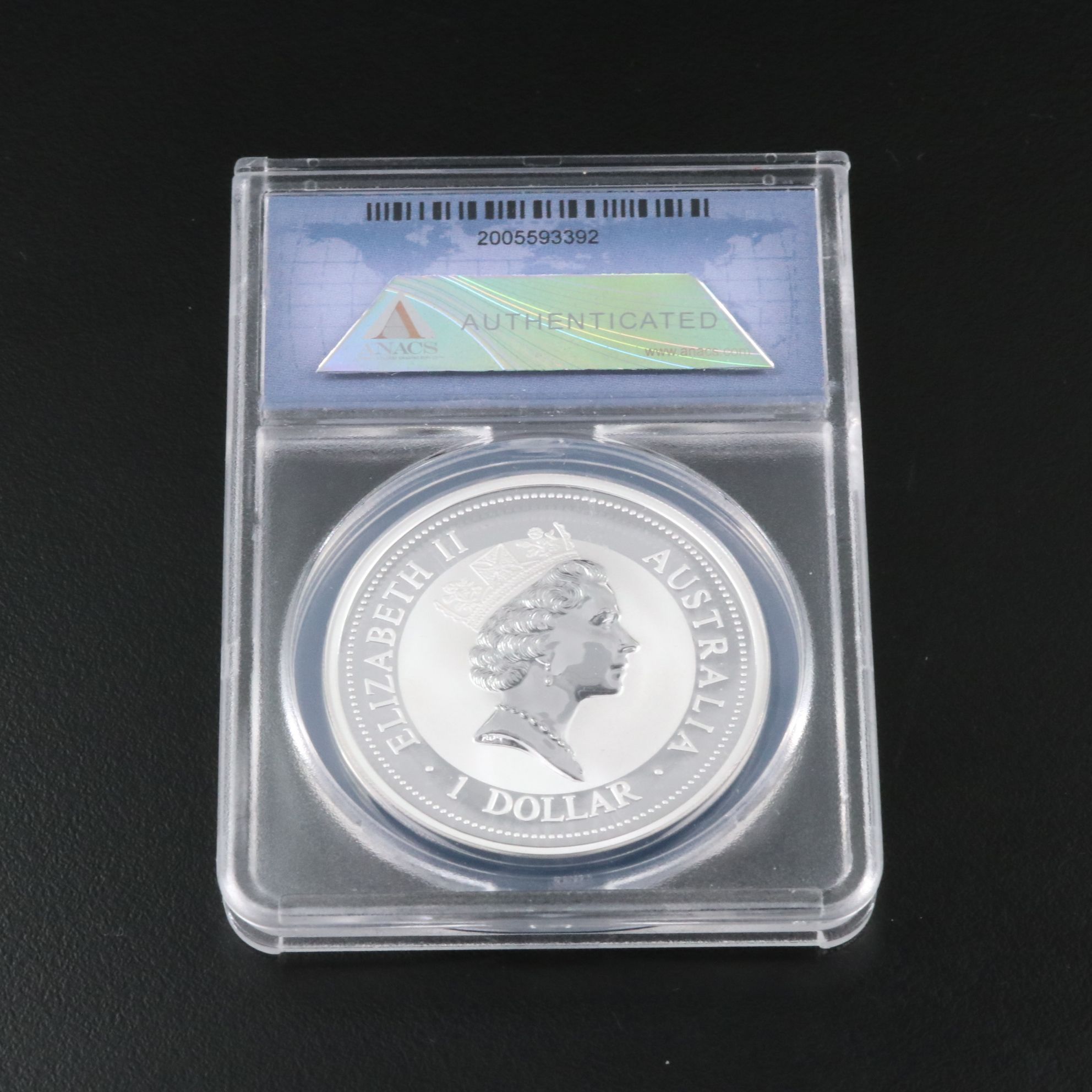 ANACS MS70 DCAM 1996 Australia $1 Kookaburra Silver Coin