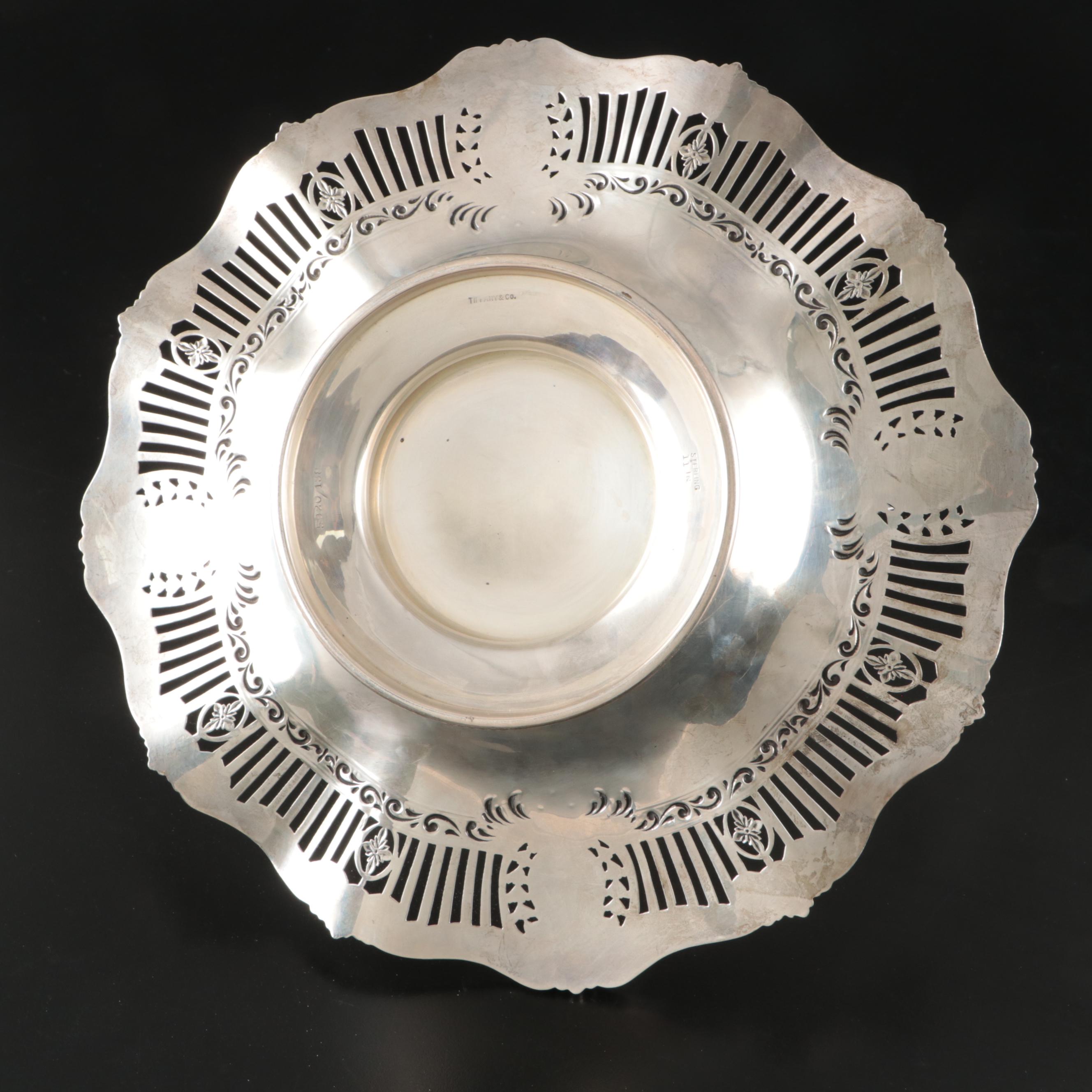 Tiffany & Co. Sterling Silver Reticulated Rim Basket